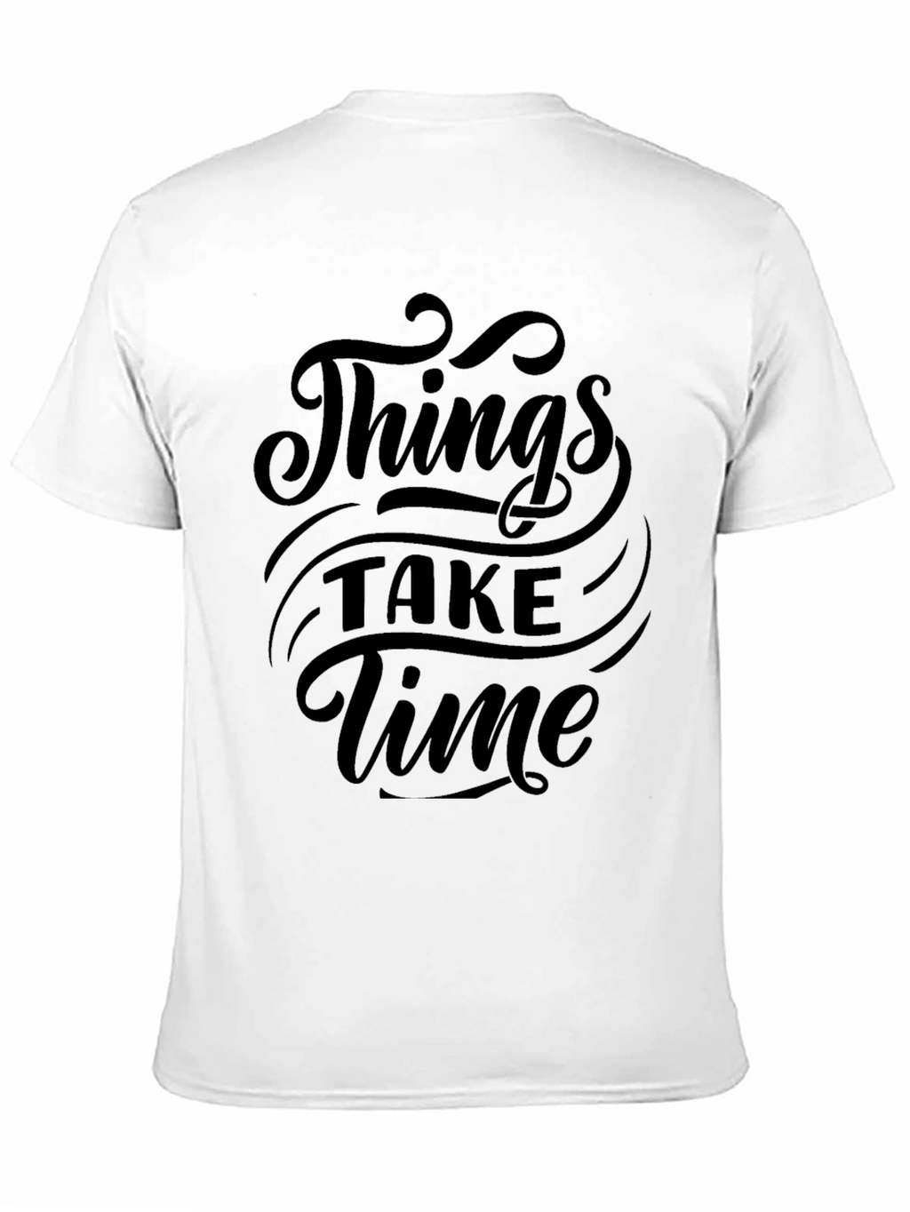 Things Take Time Black Graphic Tee