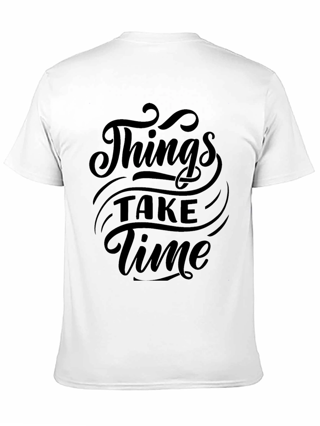 Things Take Time Black Graphic Tee