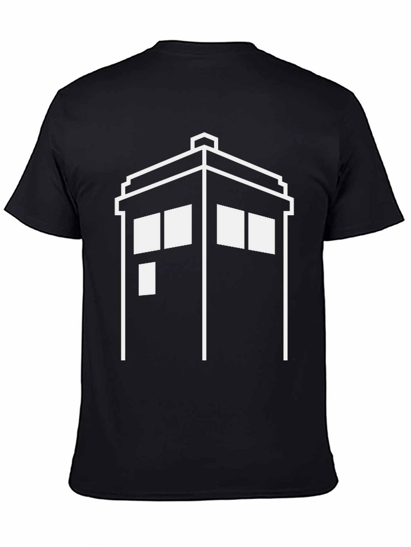 Doctor Who TARDIS Graphic Tee - Black Cotton