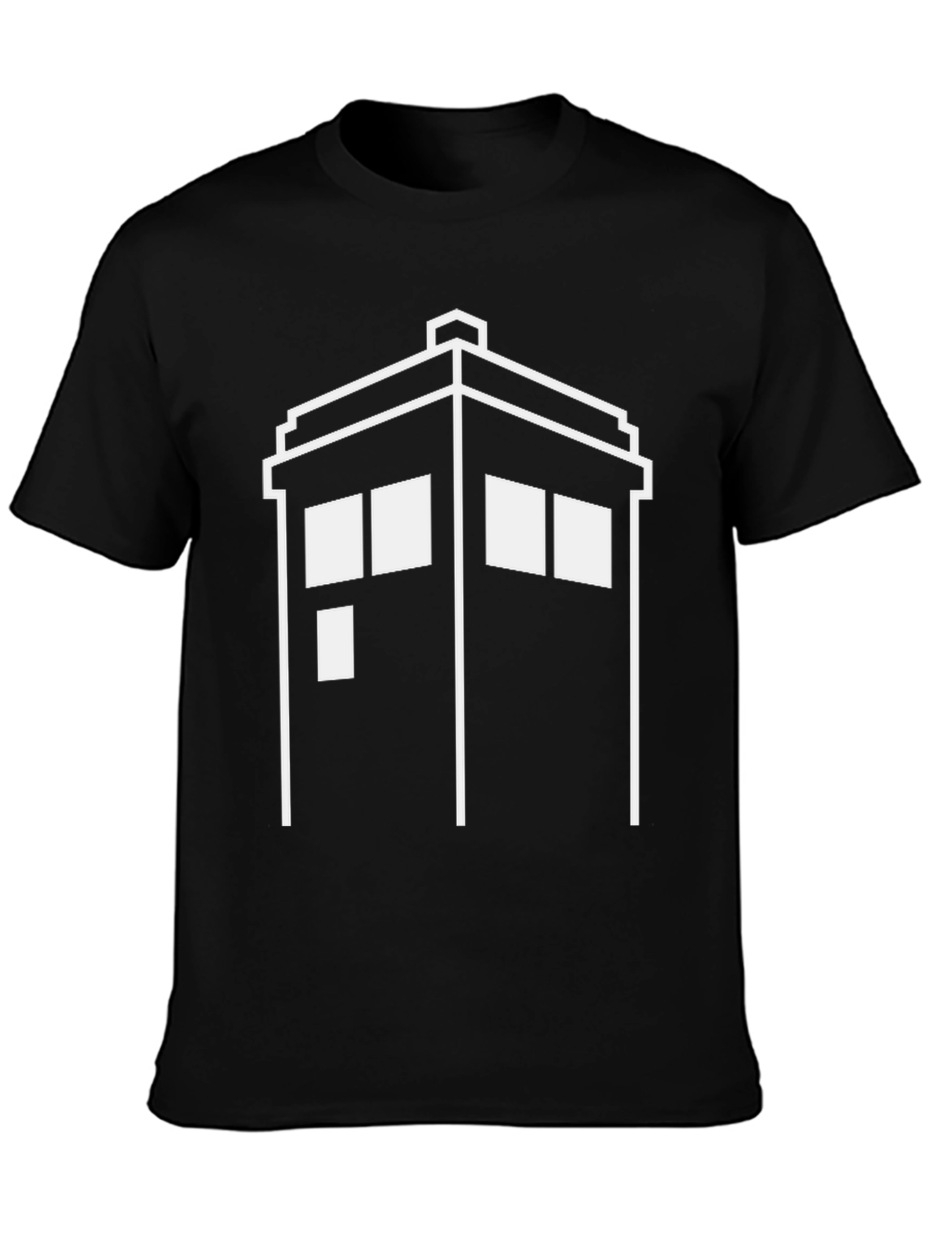 Doctor Who TARDIS Graphic Tee - Black Cotton