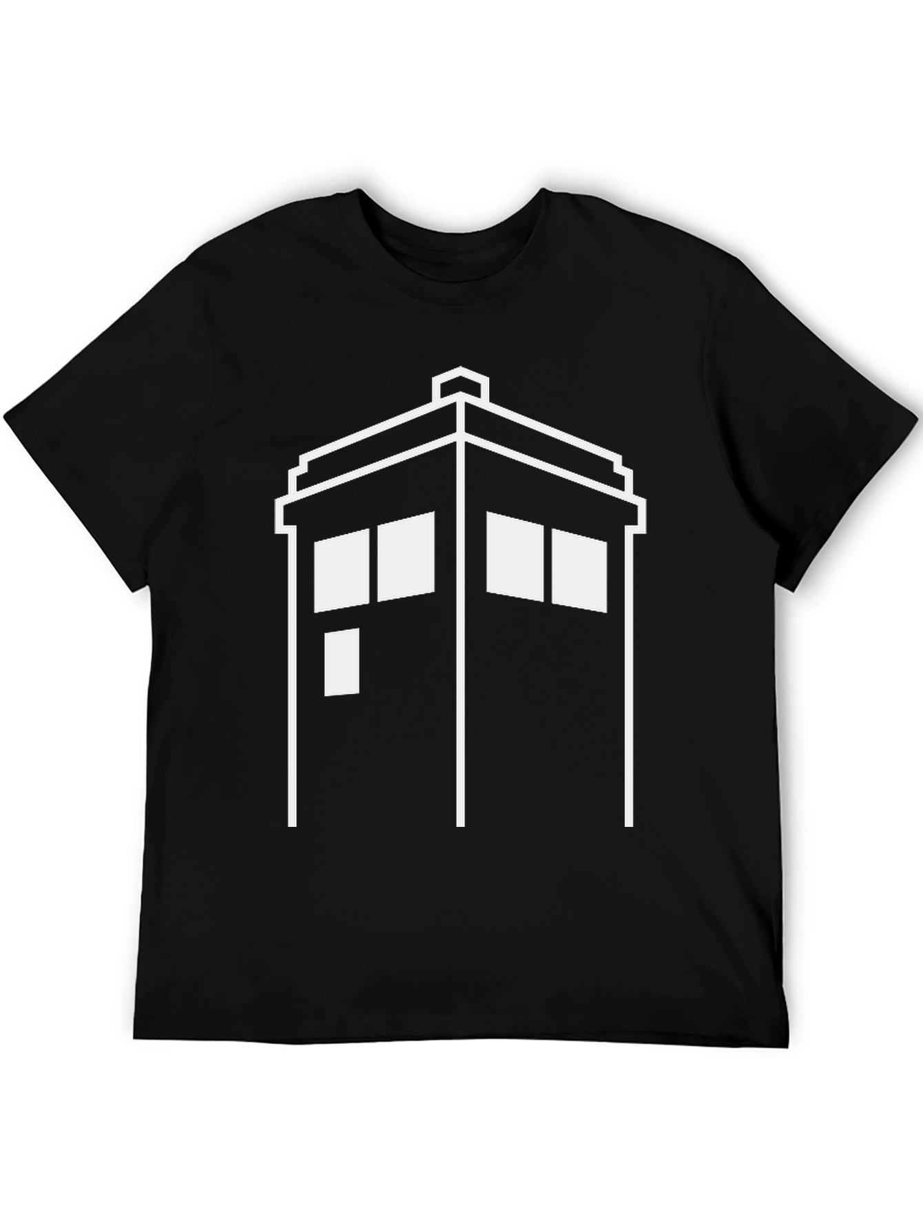 Doctor Who TARDIS Graphic Tee - Black Cotton