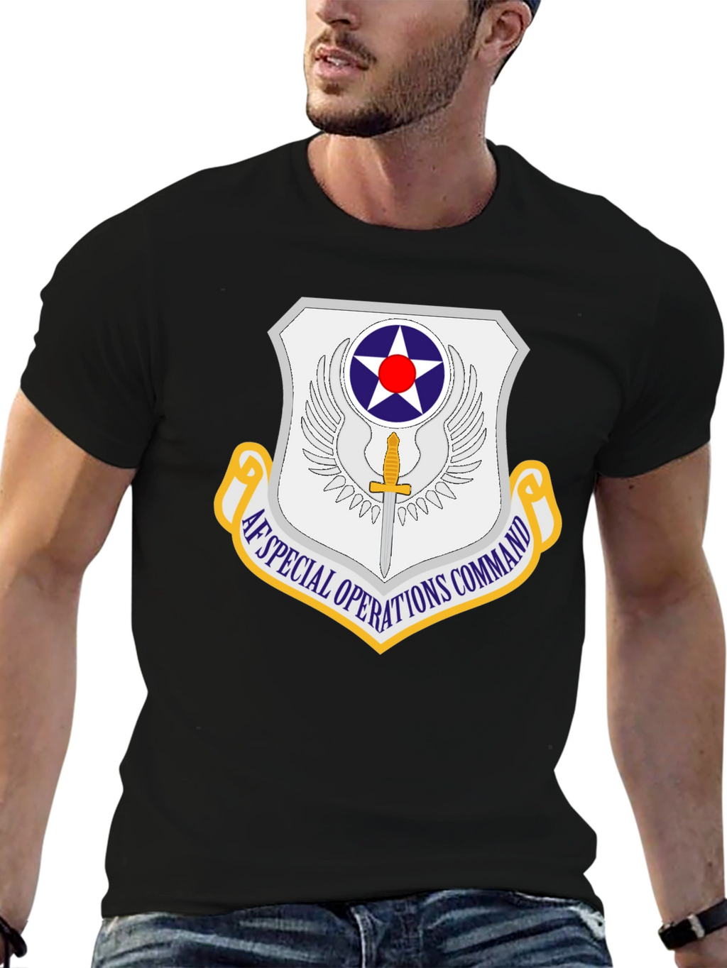 AF Special Operations Command Black T-Shirt
