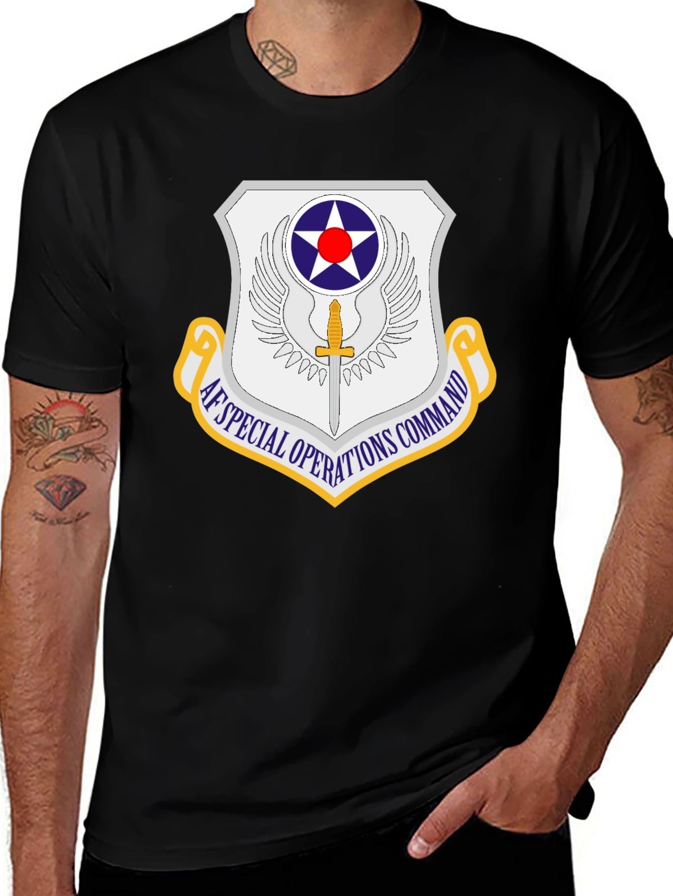 AF Special Operations Command Black T-Shirt