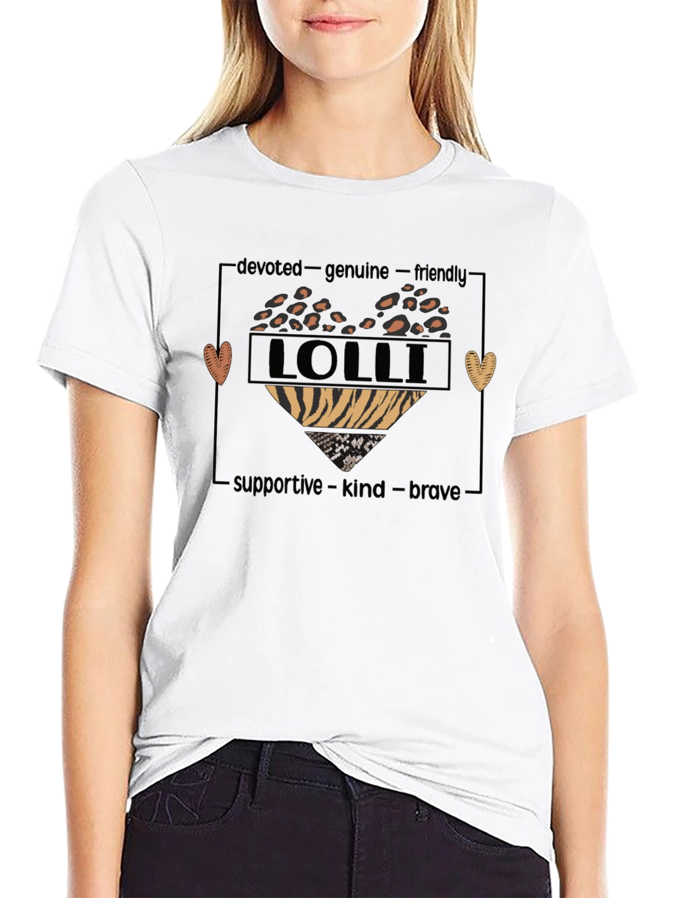 Lolli Heart Graphic Tee - Devoted Genuine & Supportive