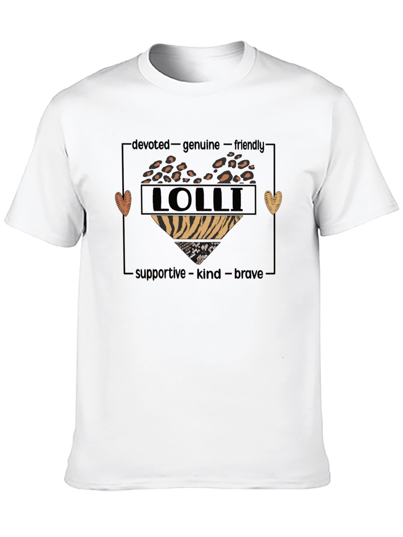 Lolli Heart Graphic Tee - Devoted Genuine & Supportive