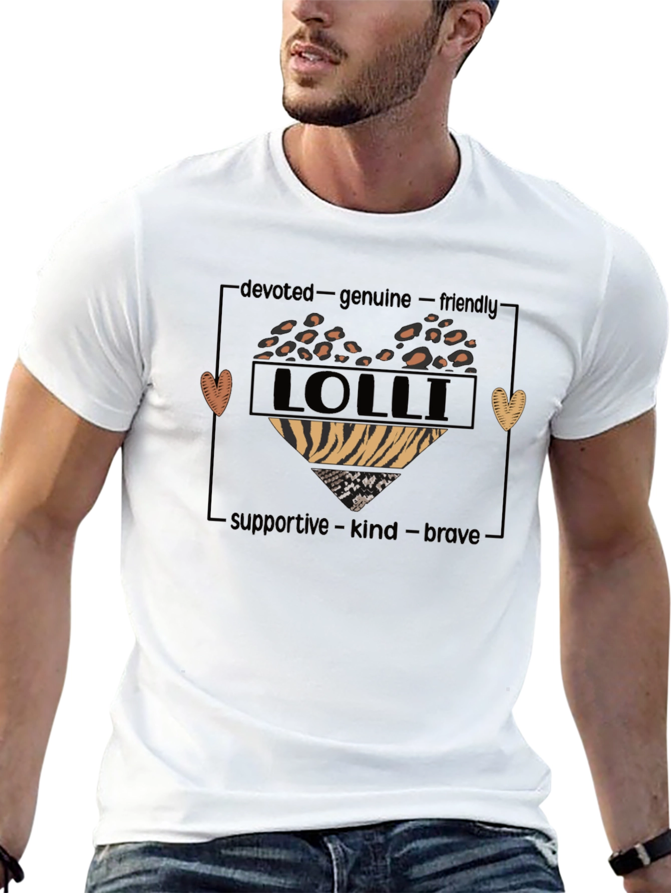 Lolli Heart Graphic Tee - Devoted Genuine & Supportive