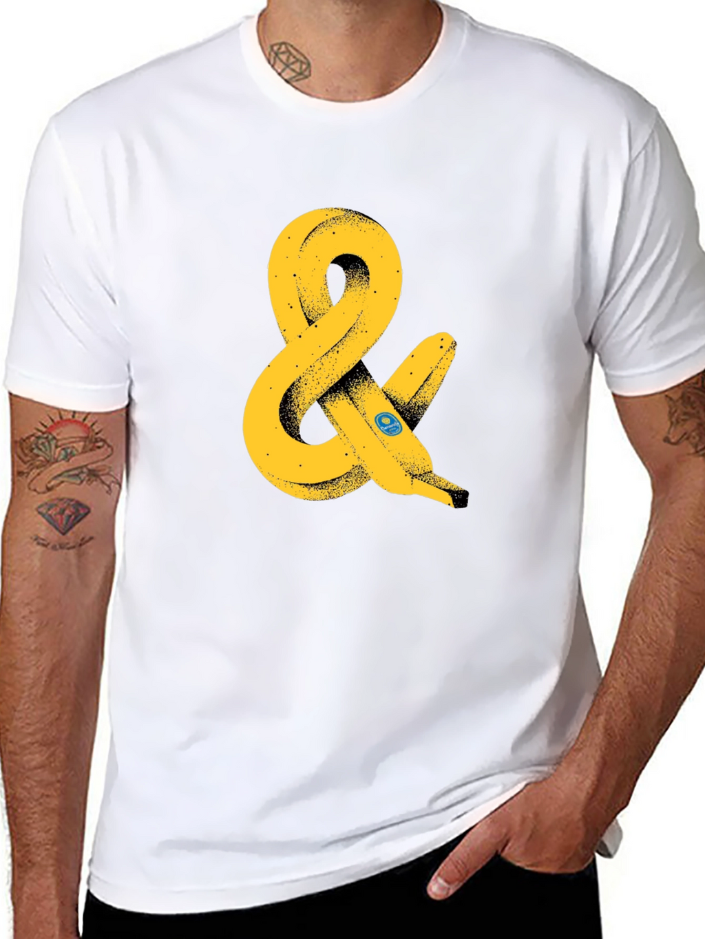 Banana Ampersand Graphic T-Shirt - Black