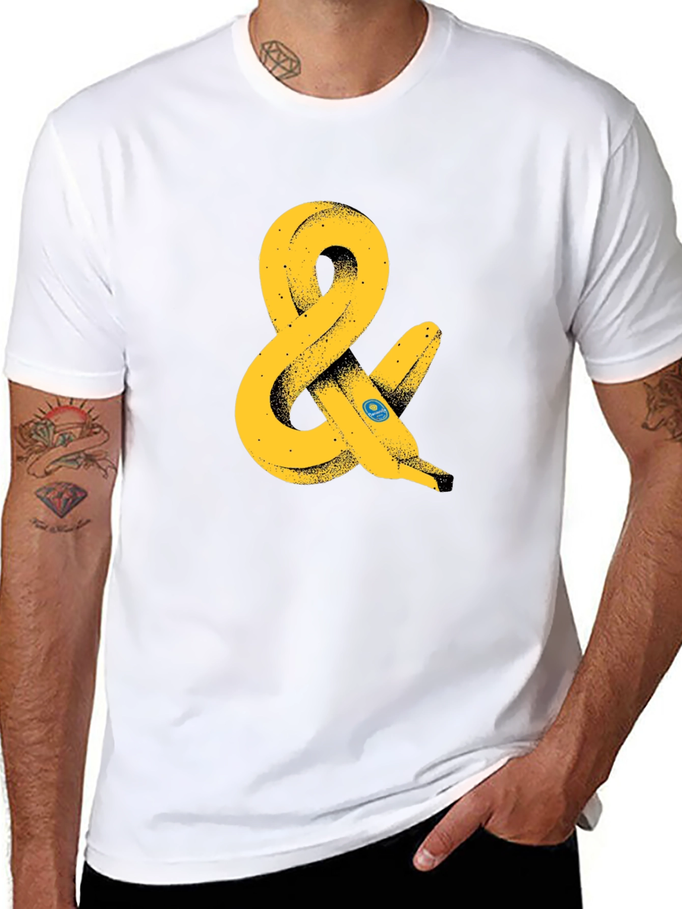 Banana Ampersand Graphic T-Shirt - Black