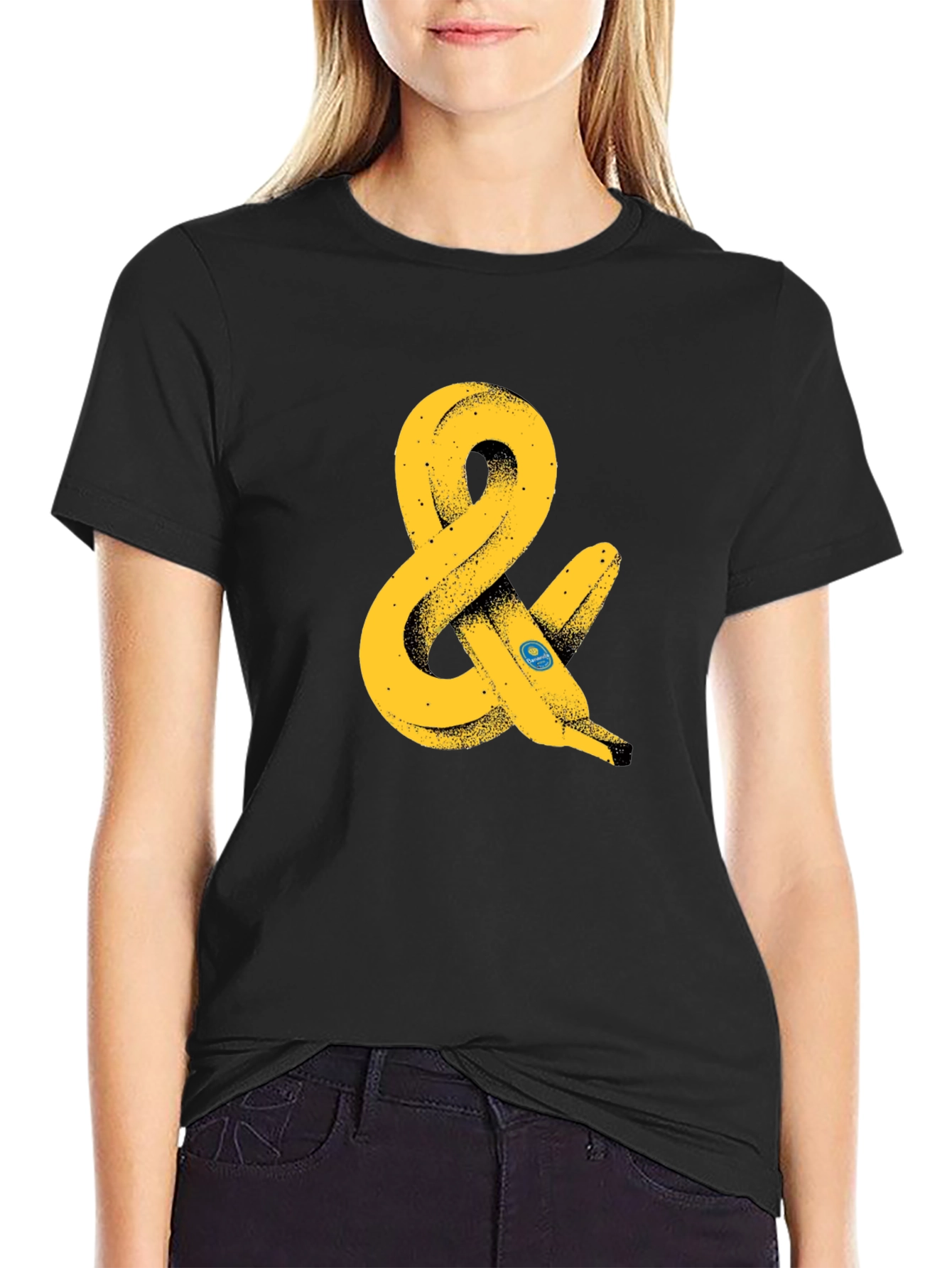 Banana Ampersand Graphic T-Shirt - Black