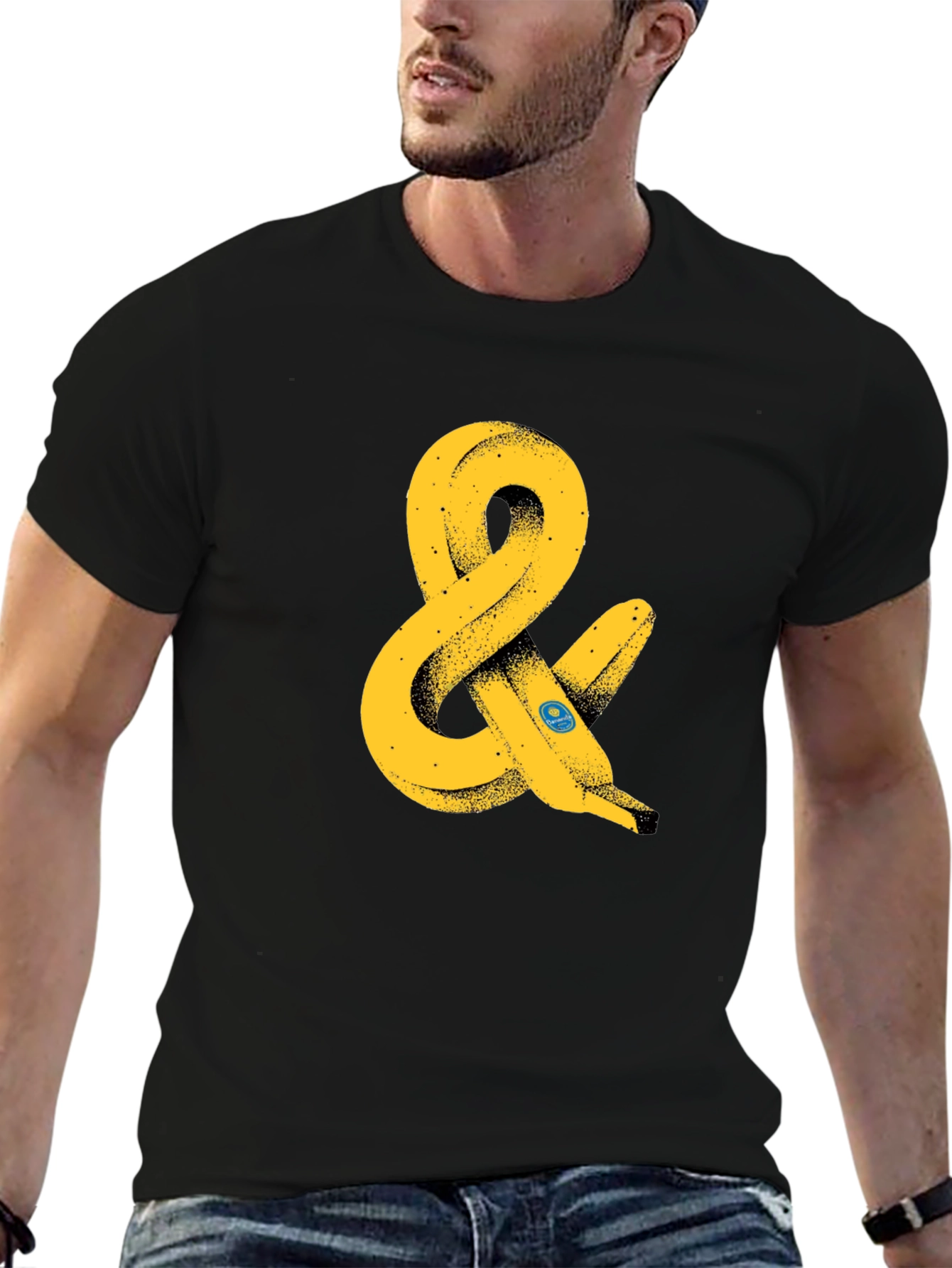 Banana Ampersand Graphic T-Shirt - Black