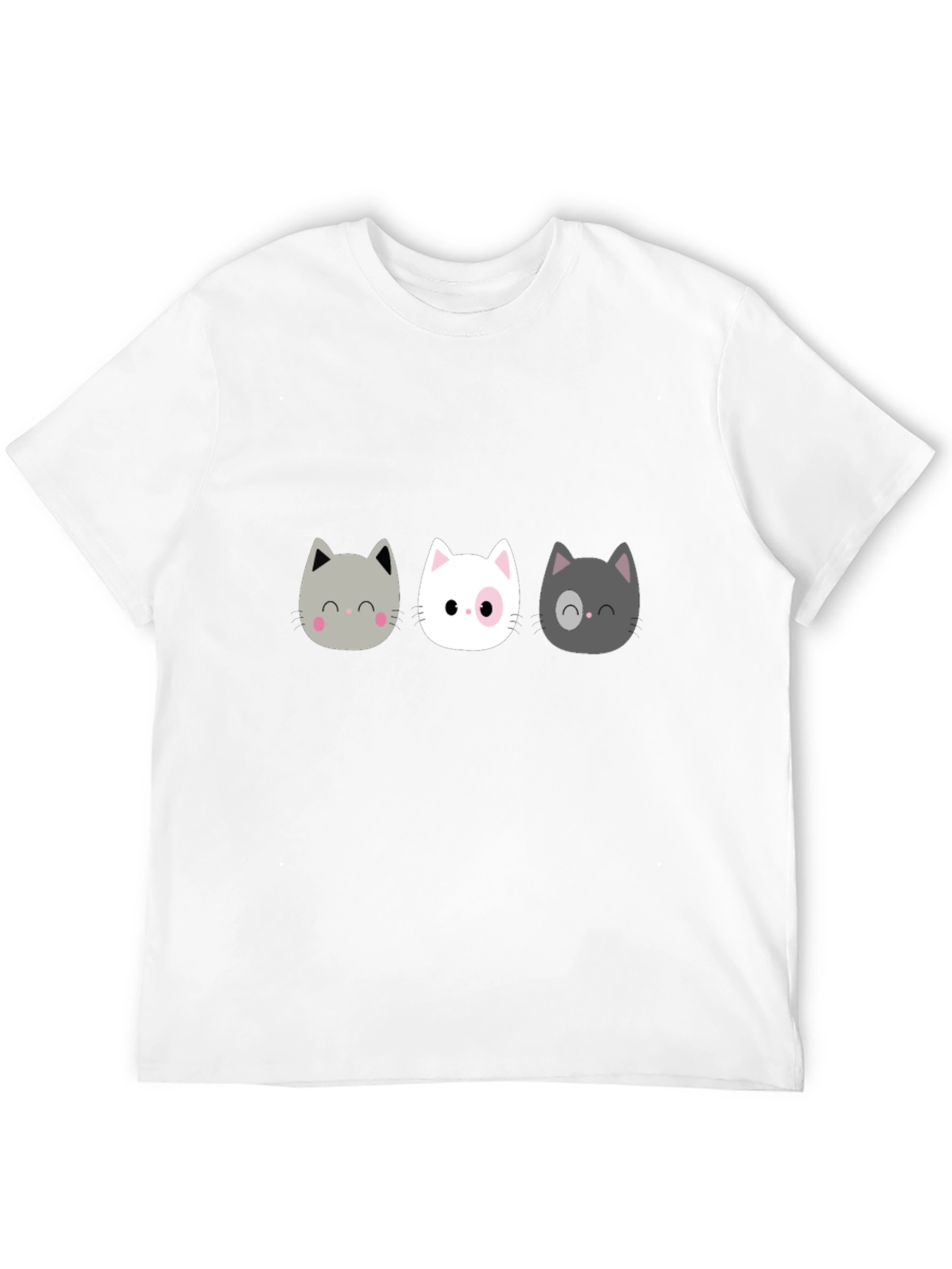 Cute Cats Graphic Black T-Shirt