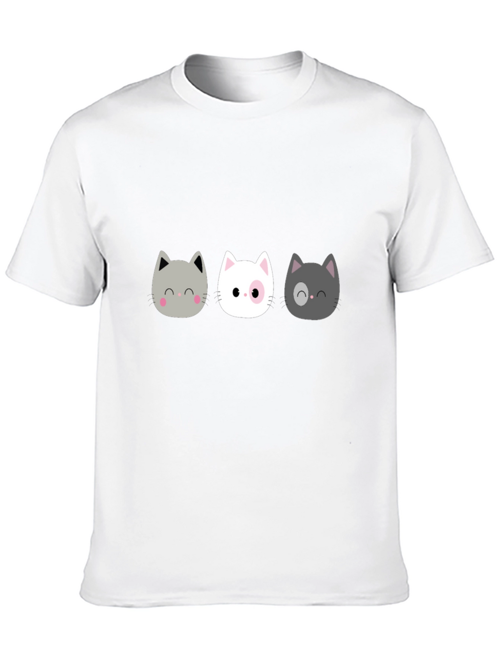 Cute Cats Graphic Black T-Shirt