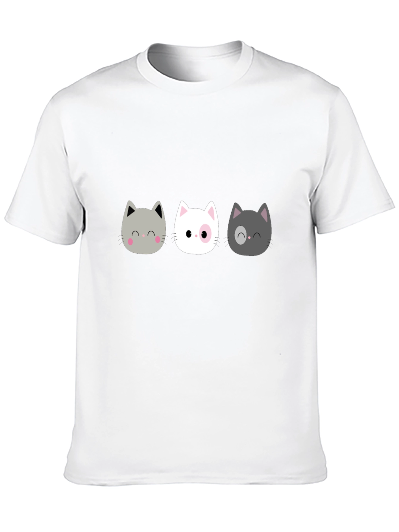 Cute Cats Graphic Black T-Shirt
