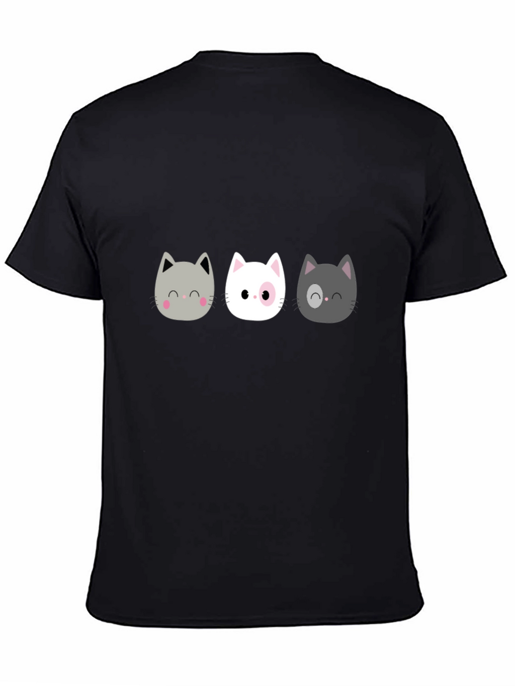 Cute Cats Graphic Black T-Shirt