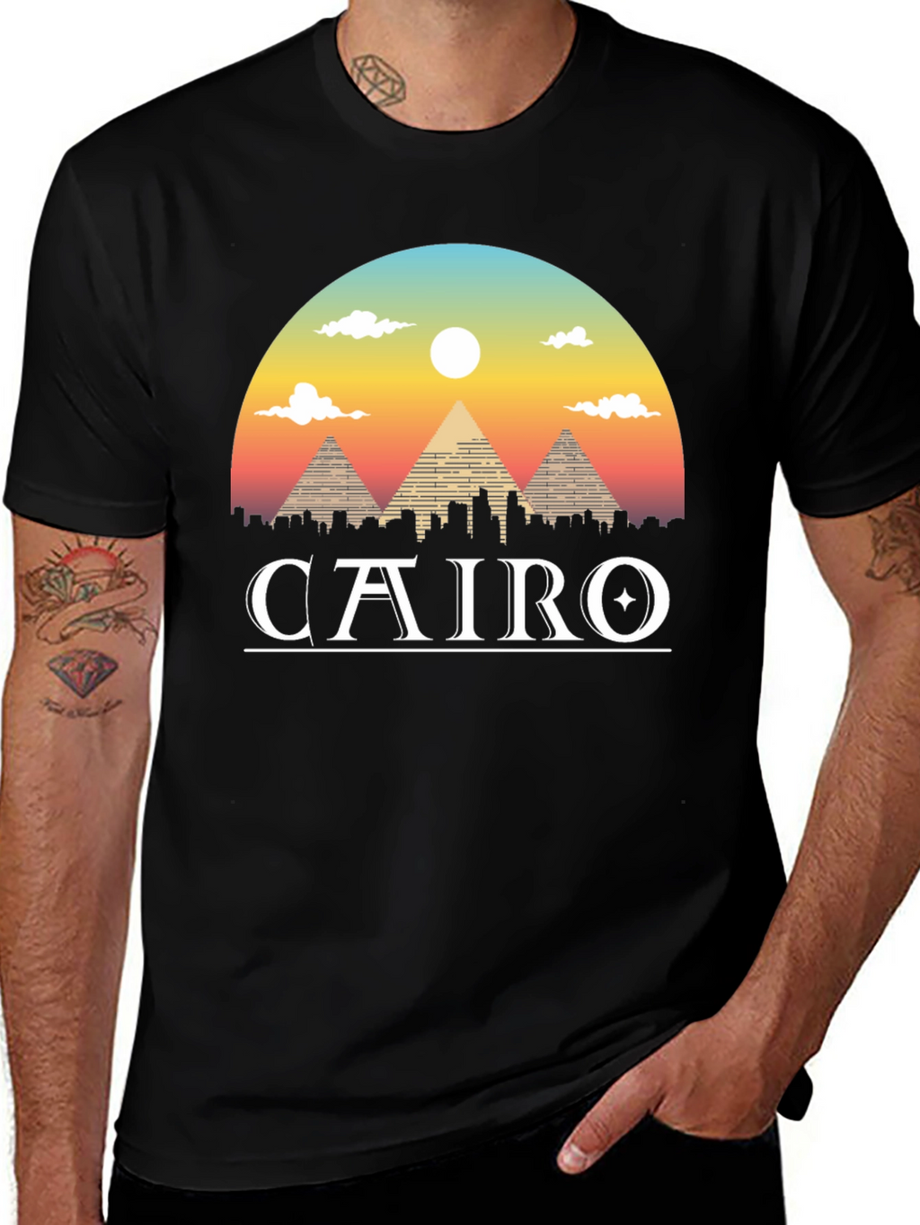 Cairo Graphic T-Shirt - Egypt Pyramids Tee