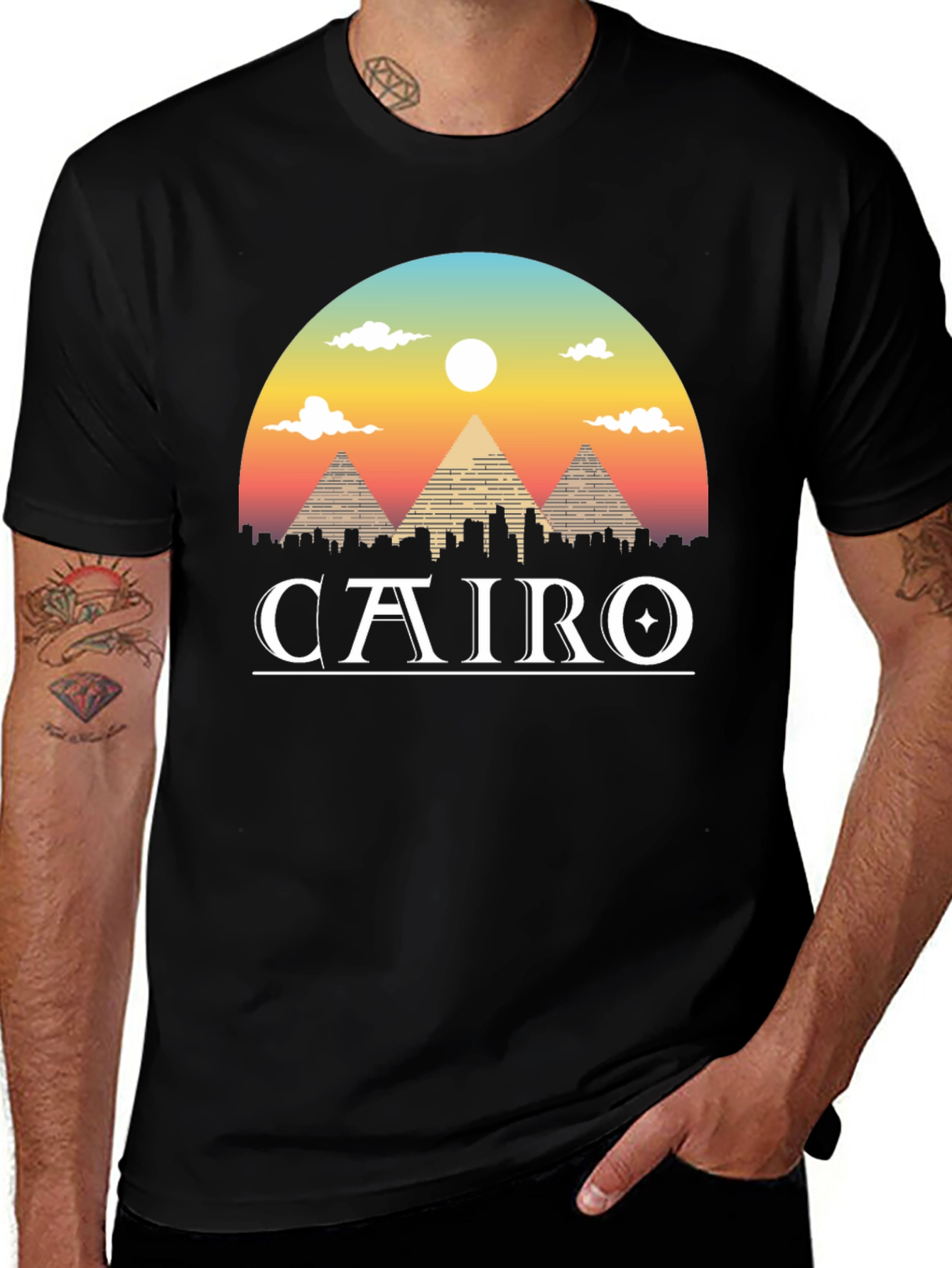 Cairo Graphic T-Shirt - Egypt Pyramids Tee
