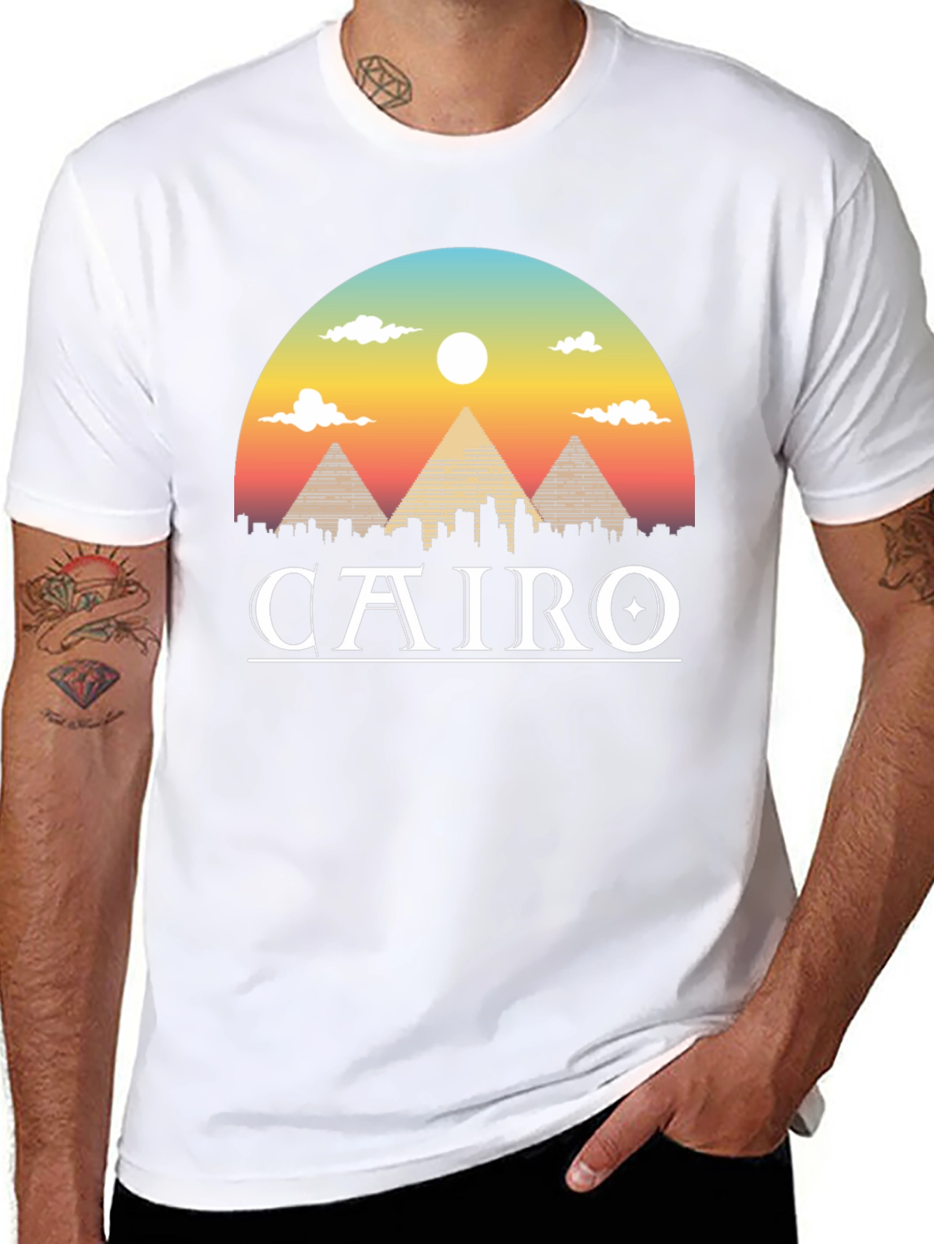 Cairo Graphic T-Shirt - Egypt Pyramids Tee