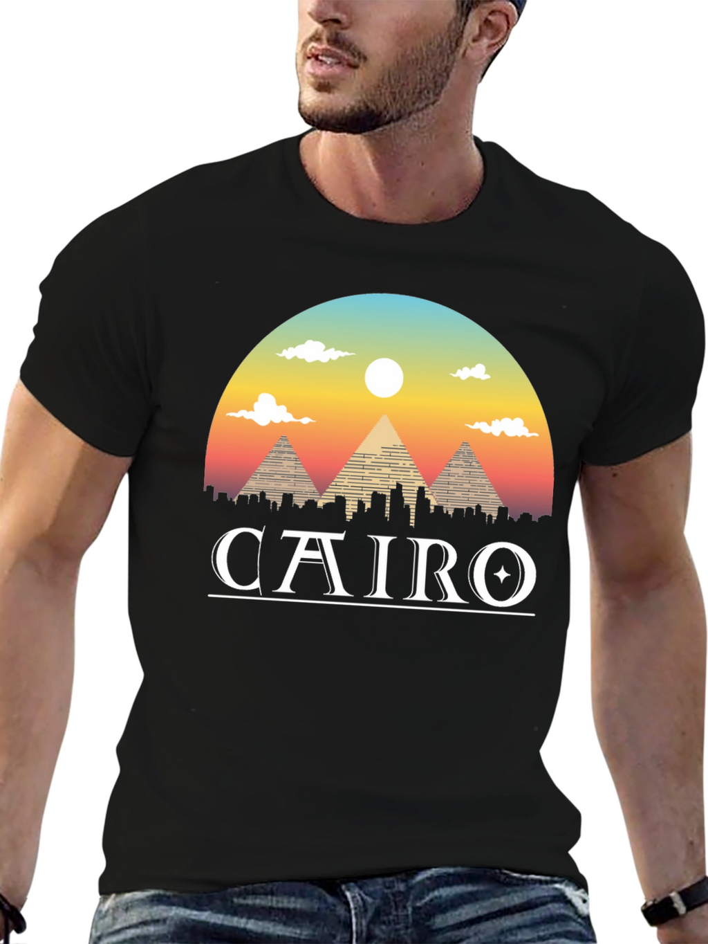 Cairo Graphic T-Shirt - Egypt Pyramids Tee
