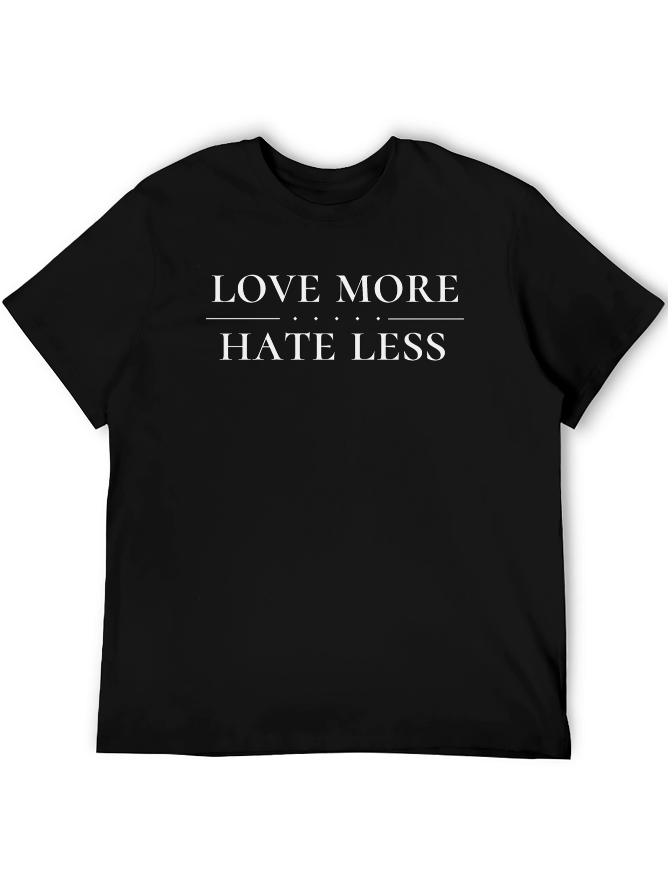 Love More Hate Less Graphic Tee - Black