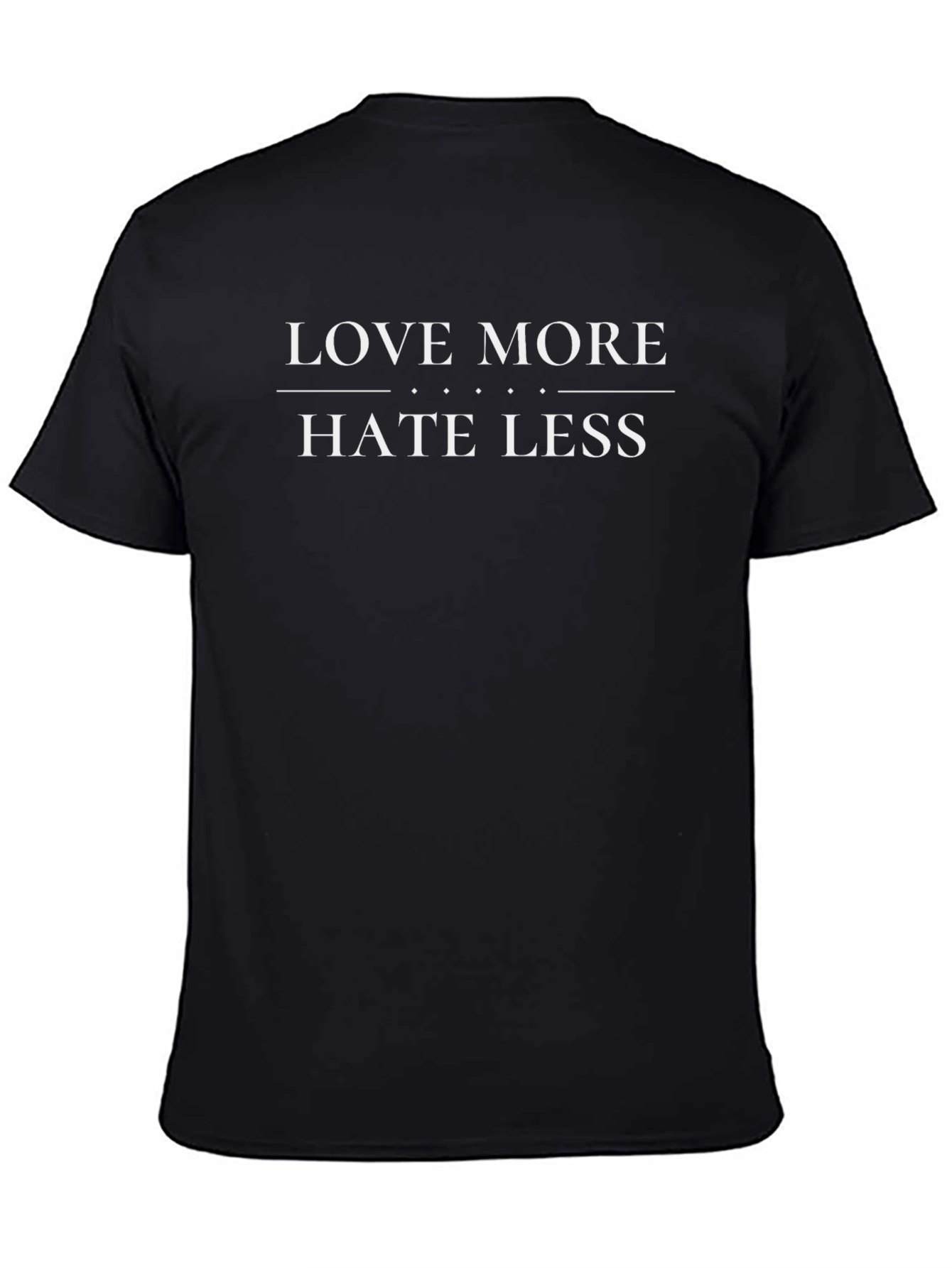 Love More Hate Less Graphic Tee - Black