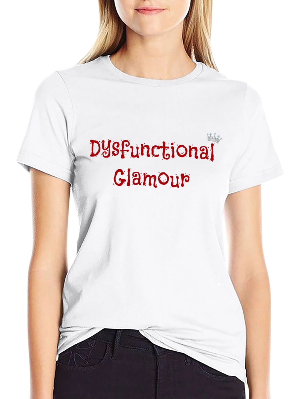 Dysfunctional Glamour Black Graphic Tee