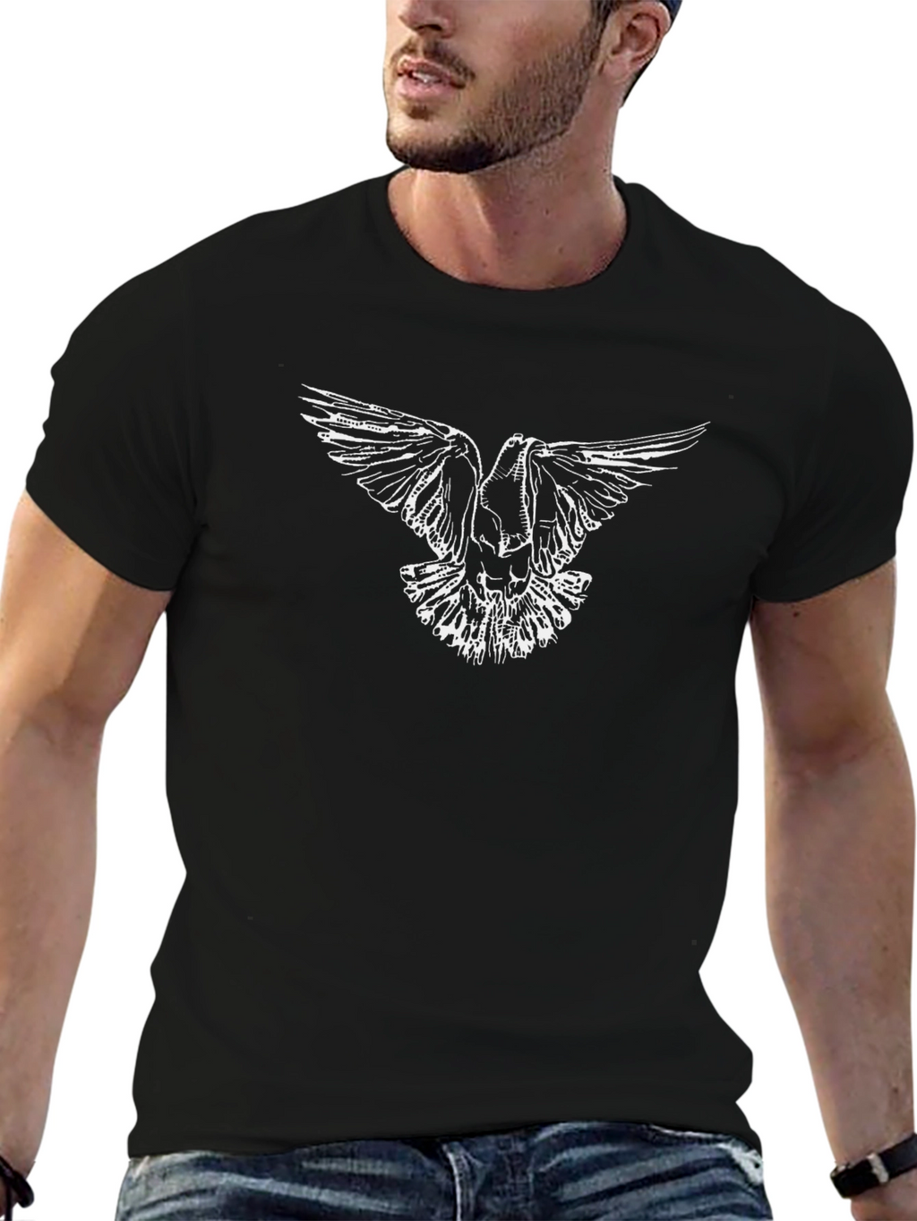 Dove Graphic Print Black T-Shirt