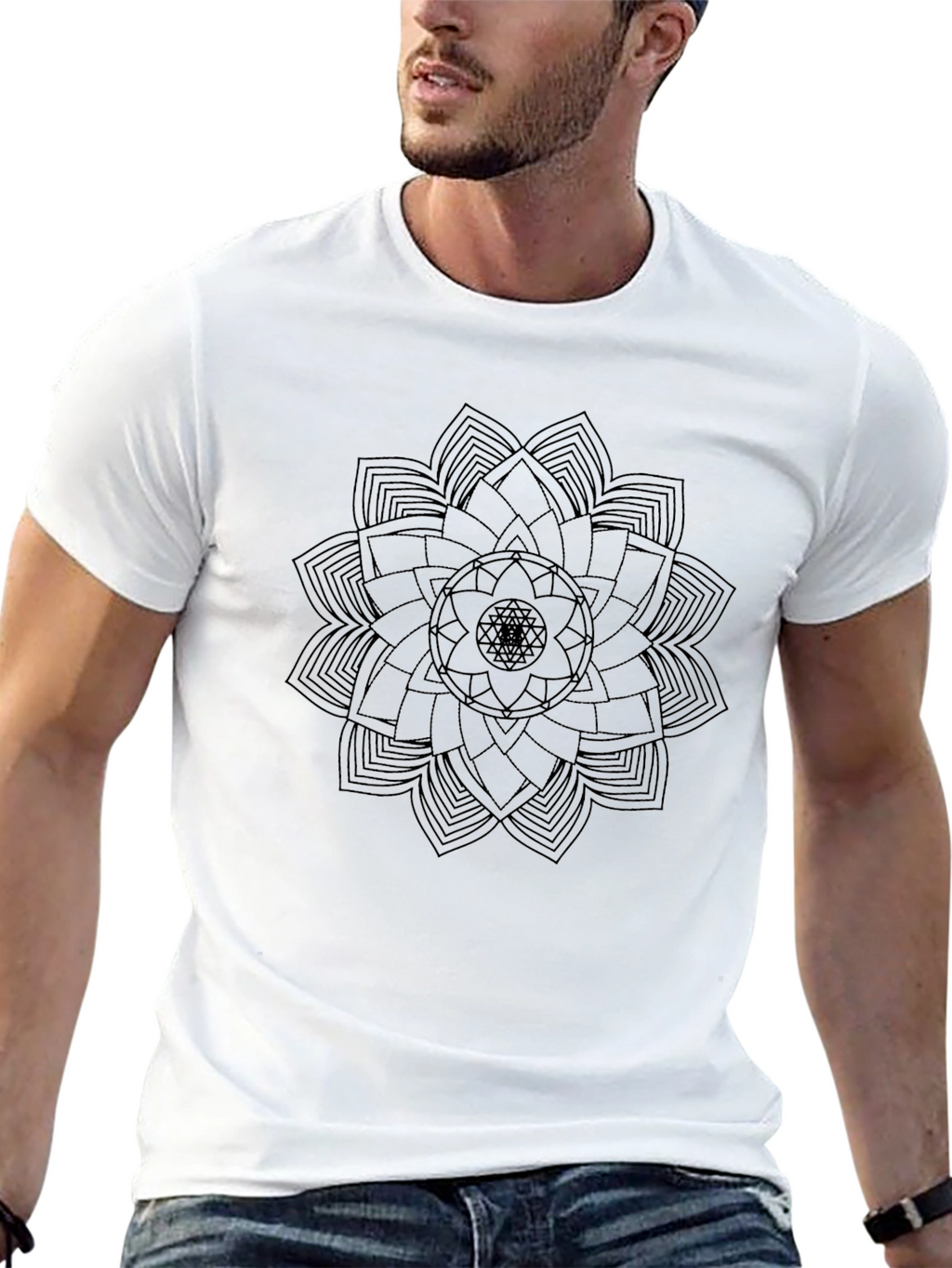 Black Mandala Graphic T-Shirt