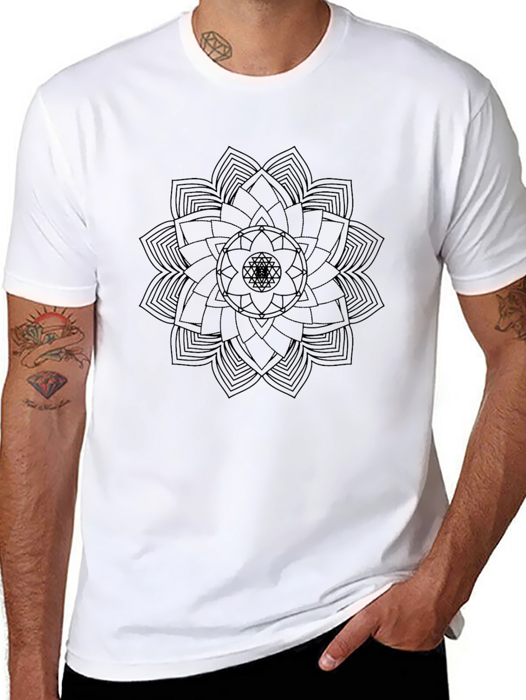 Black Mandala Graphic T-Shirt