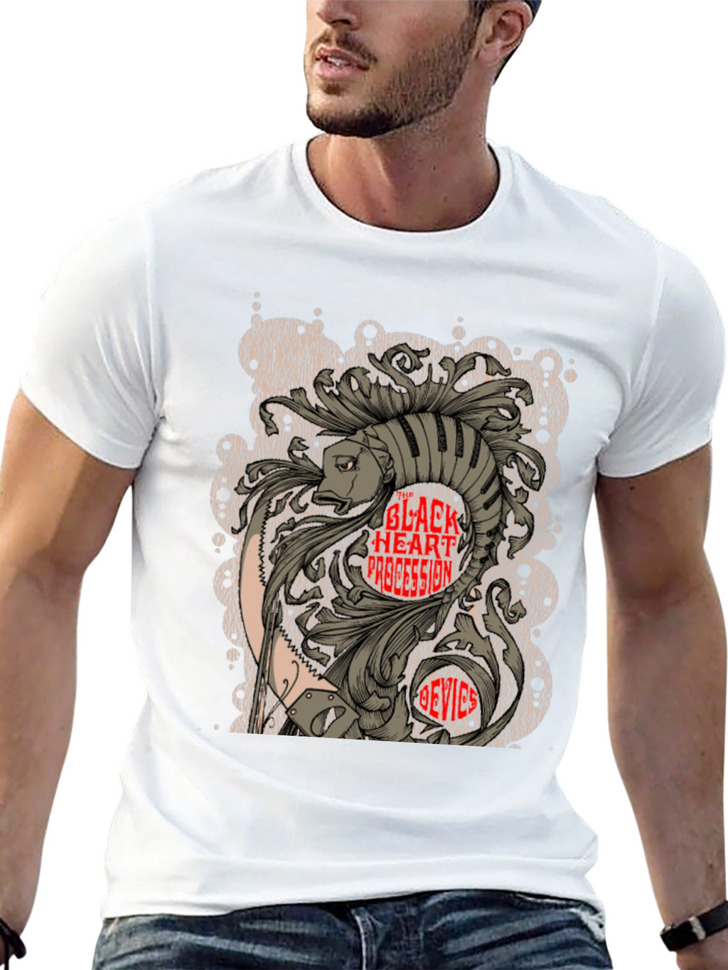 Graphic Fish T-Shirt - Unique Artistic Design