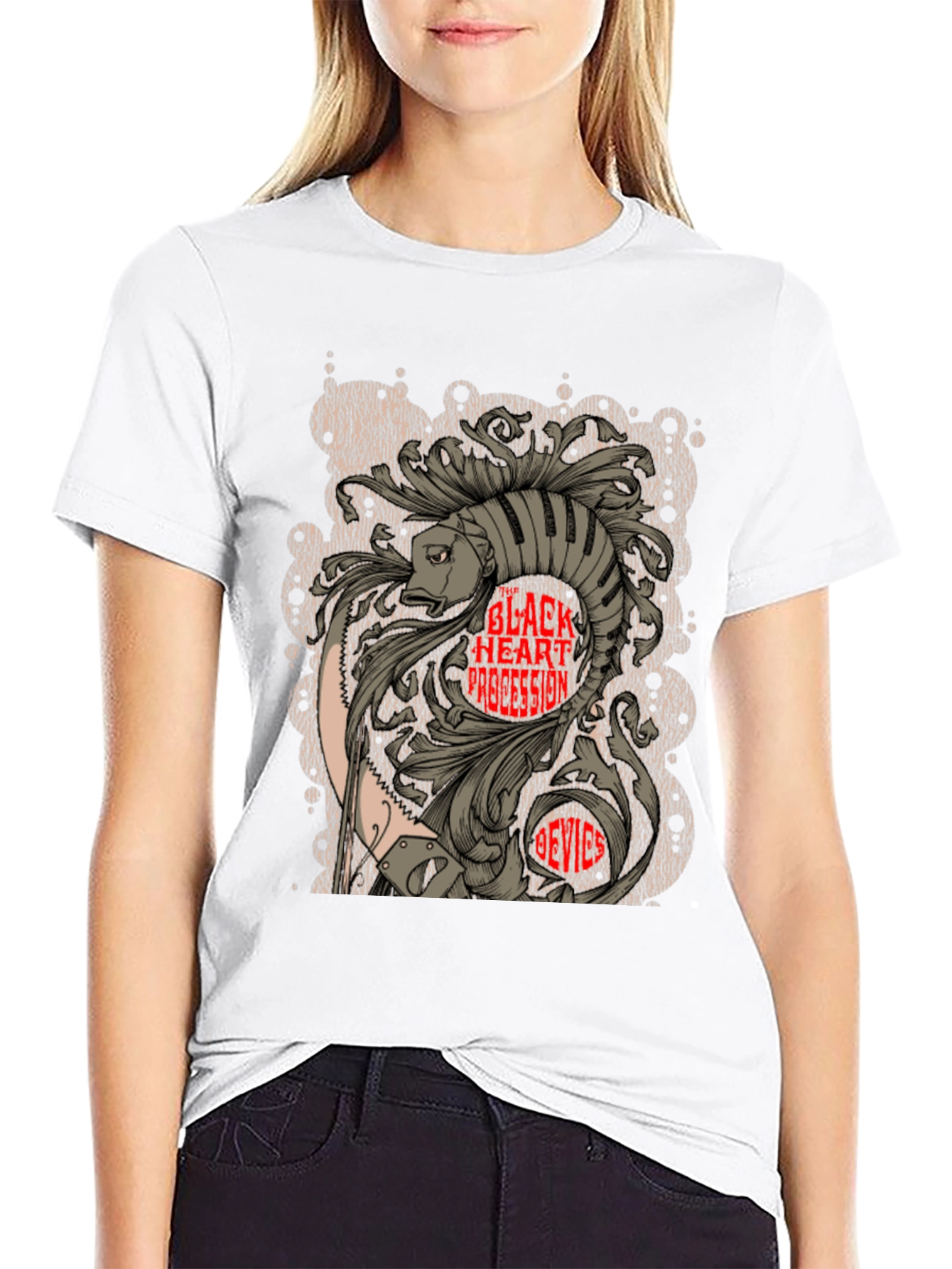 Graphic Fish T-Shirt - Unique Artistic Design