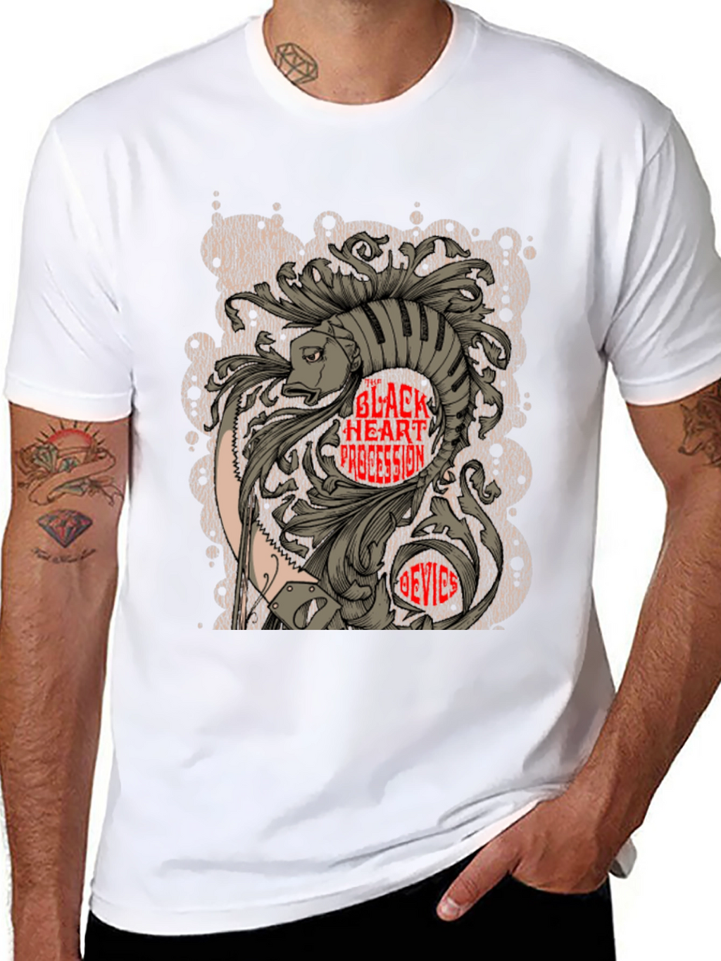 Graphic Fish T-Shirt - Unique Artistic Design