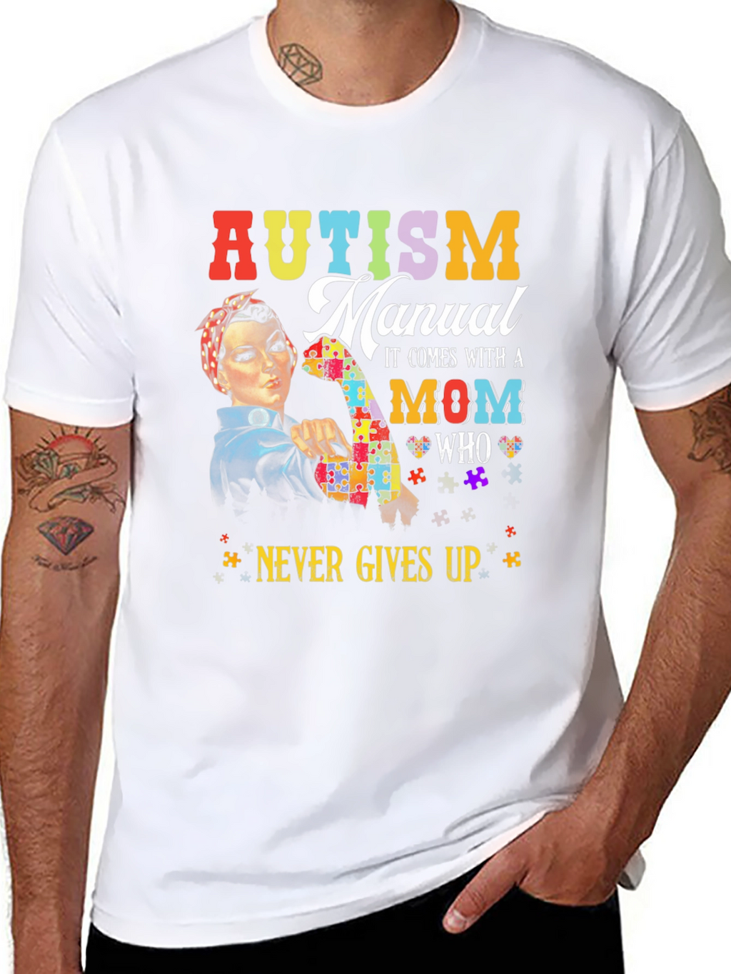 Autism Mom Never Gives Up T-Shirt