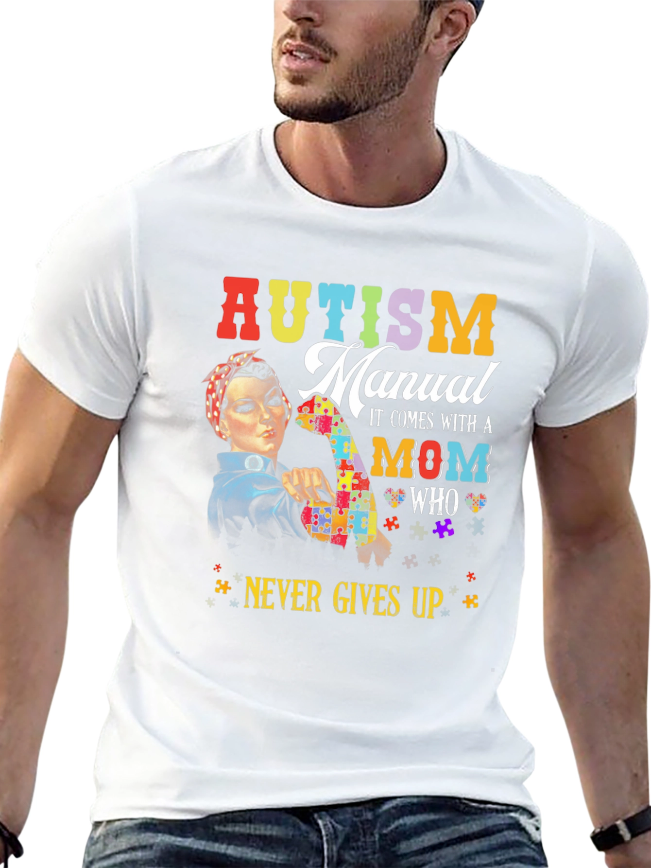 Autism Mom Never Gives Up T-Shirt