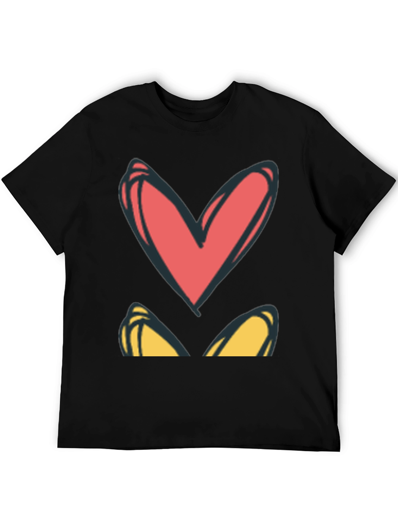 Heart Eyes Graphic Tee - Black