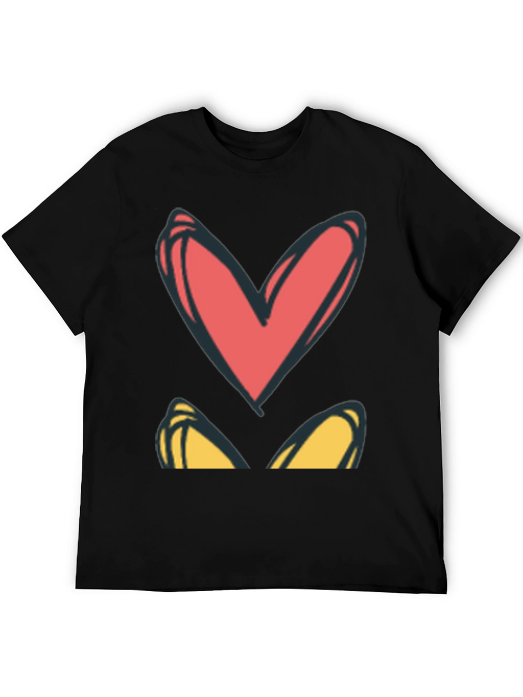Heart Eyes Graphic Tee - Black