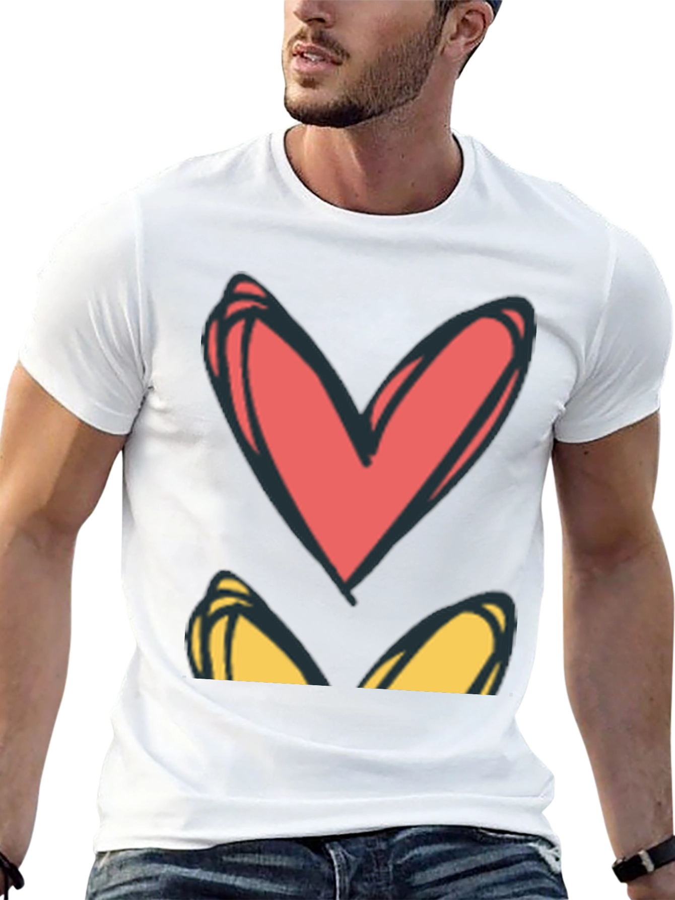 Heart Eyes Graphic Tee - Black