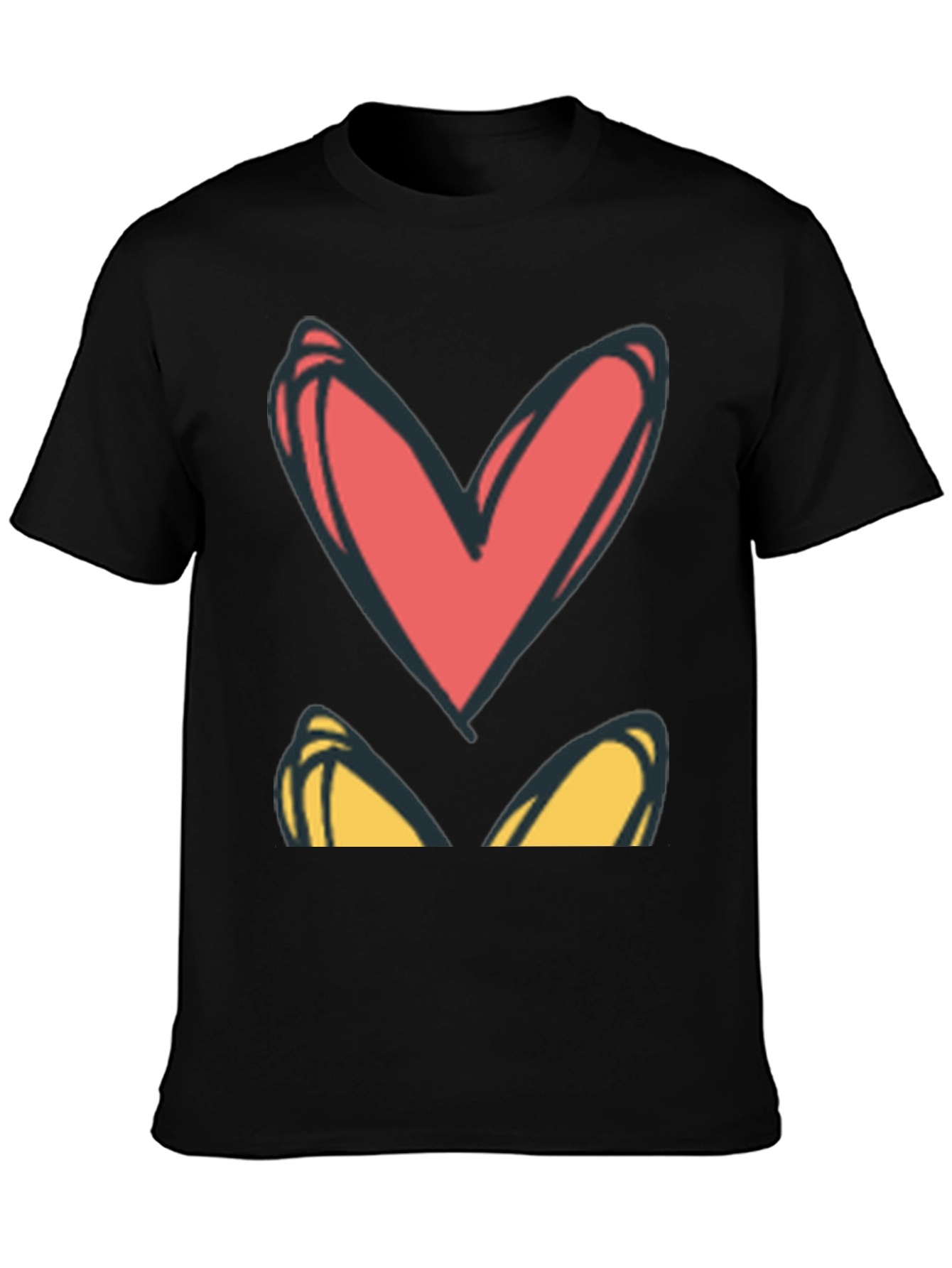 Heart Eyes Graphic Tee - Black