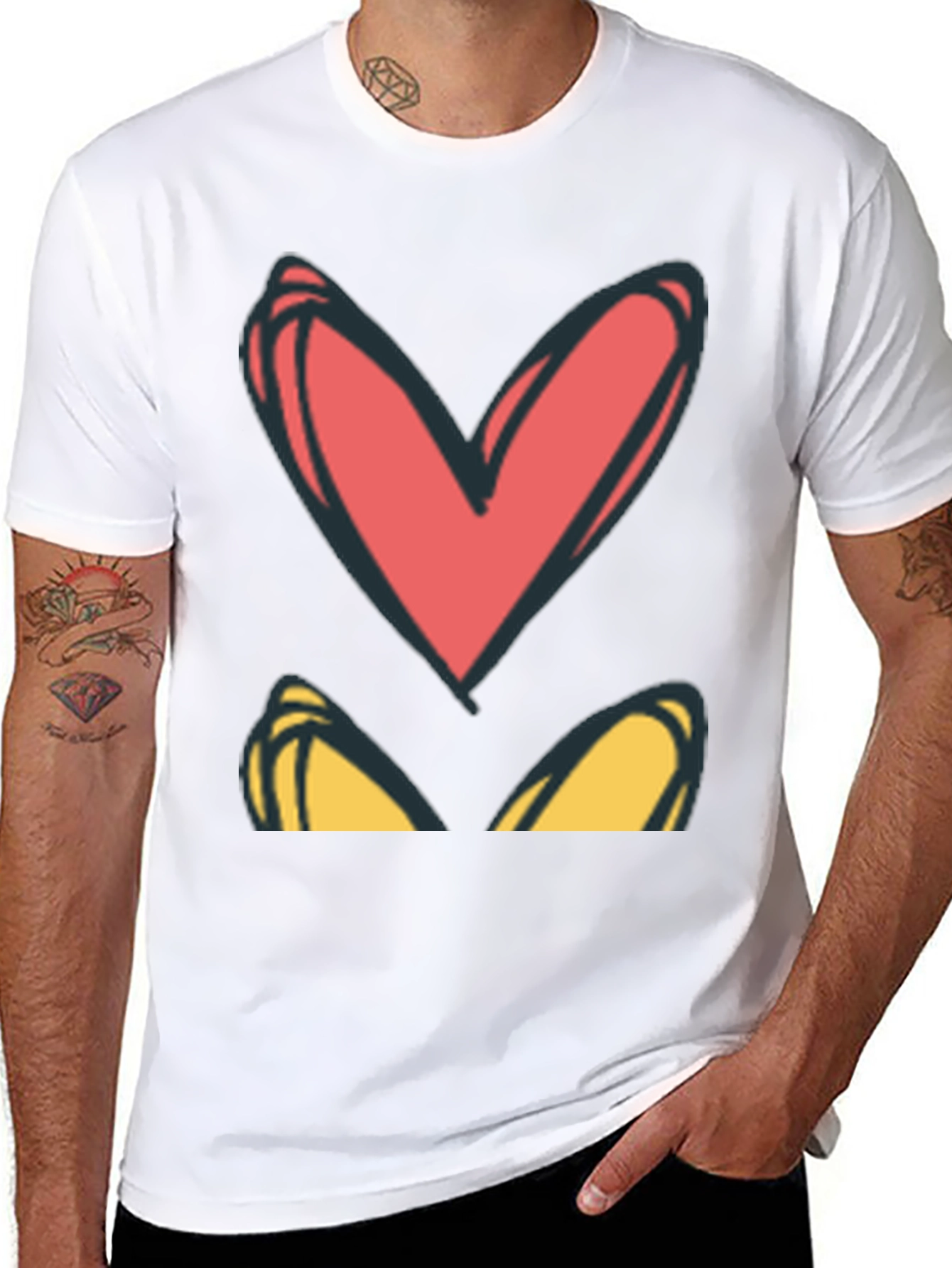 Heart Eyes Graphic Tee - Black