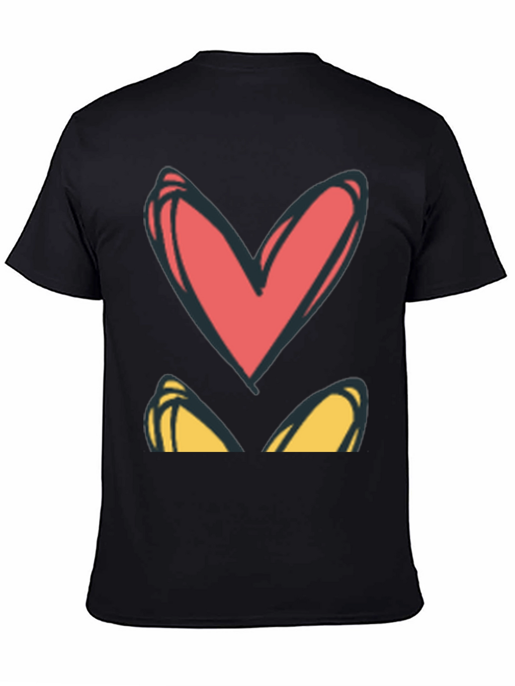 Heart Eyes Graphic Tee - Black
