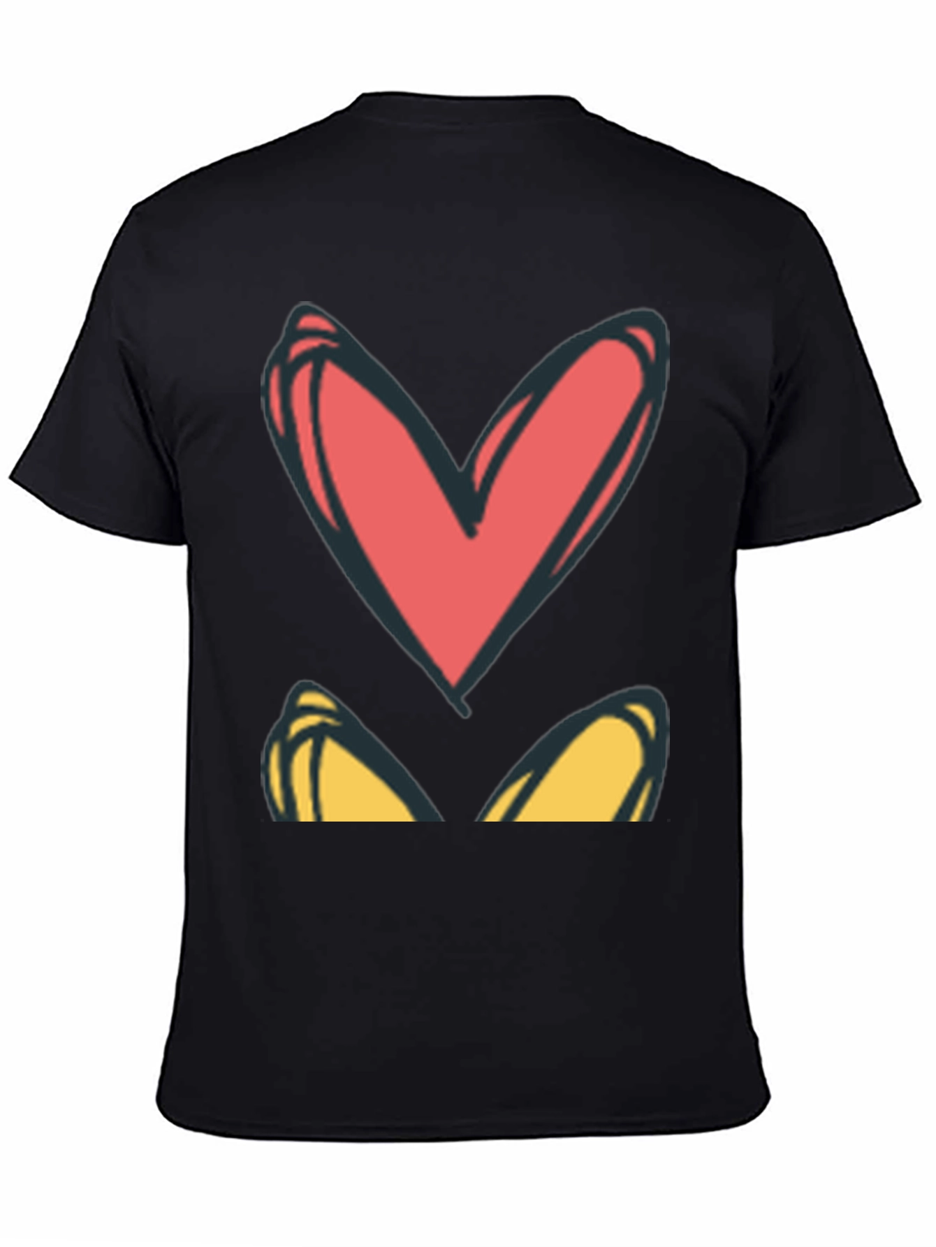 Heart Eyes Graphic Tee - Black
