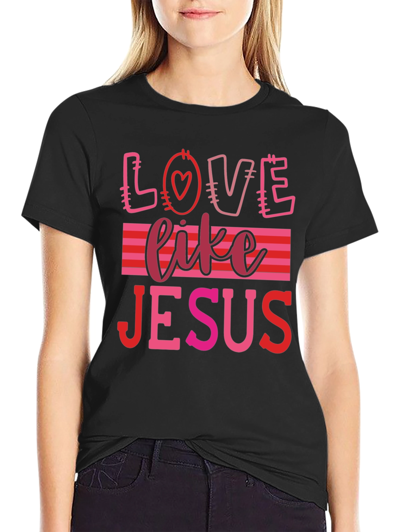 Love Like Jesus Graphic Tee - Black