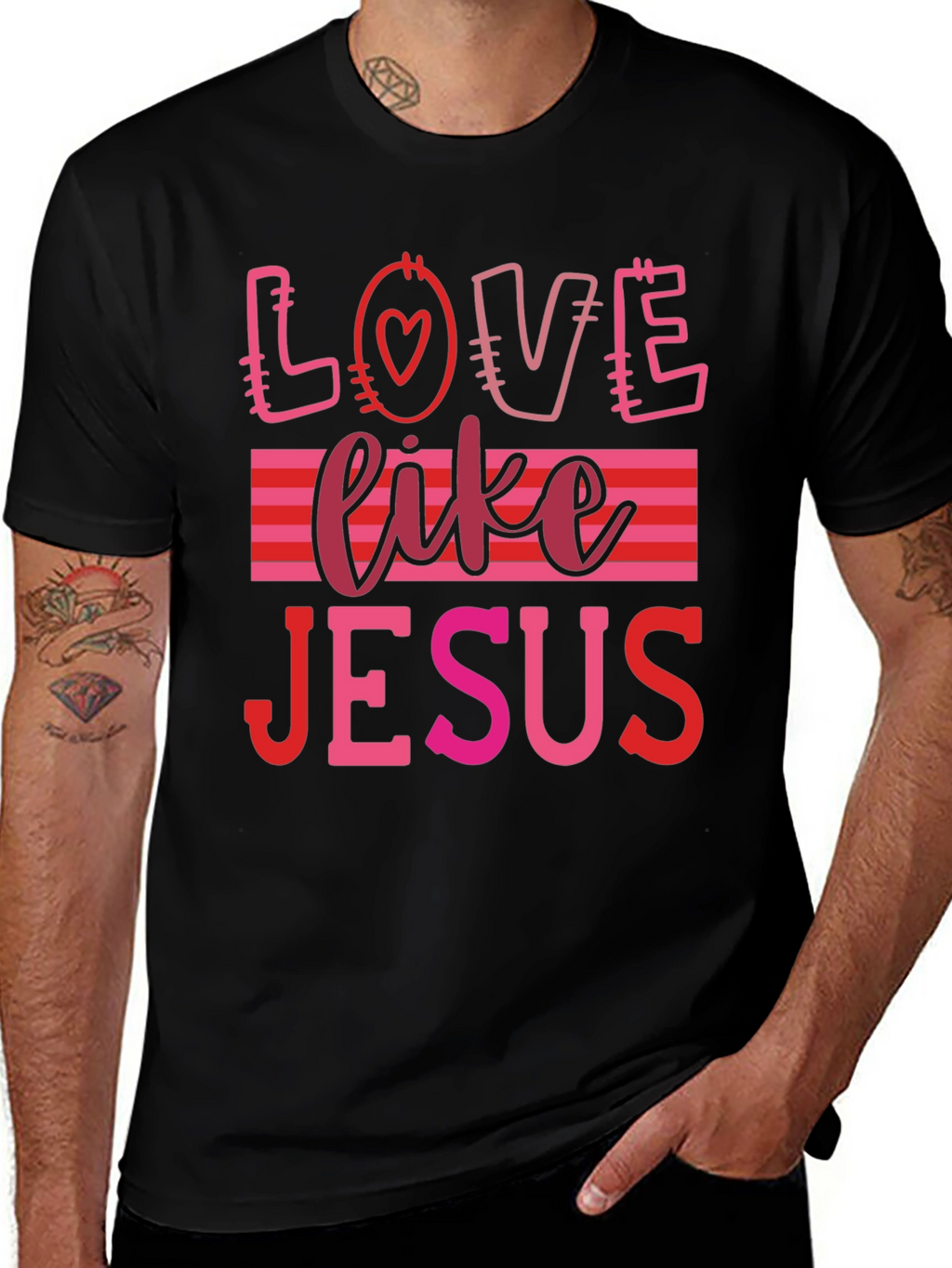 Love Like Jesus Graphic Tee - Black