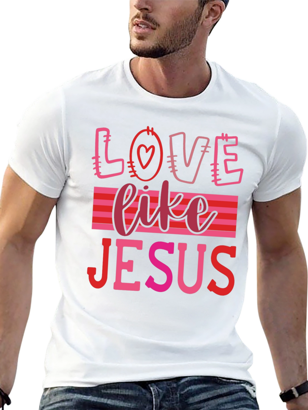 Love Like Jesus Graphic Tee - Black