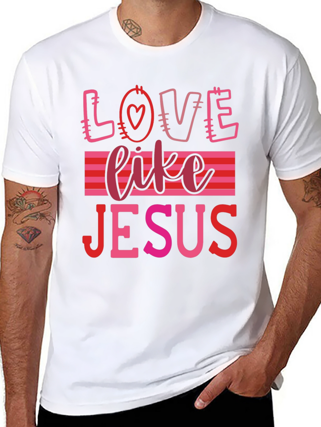 Love Like Jesus Graphic Tee - Black