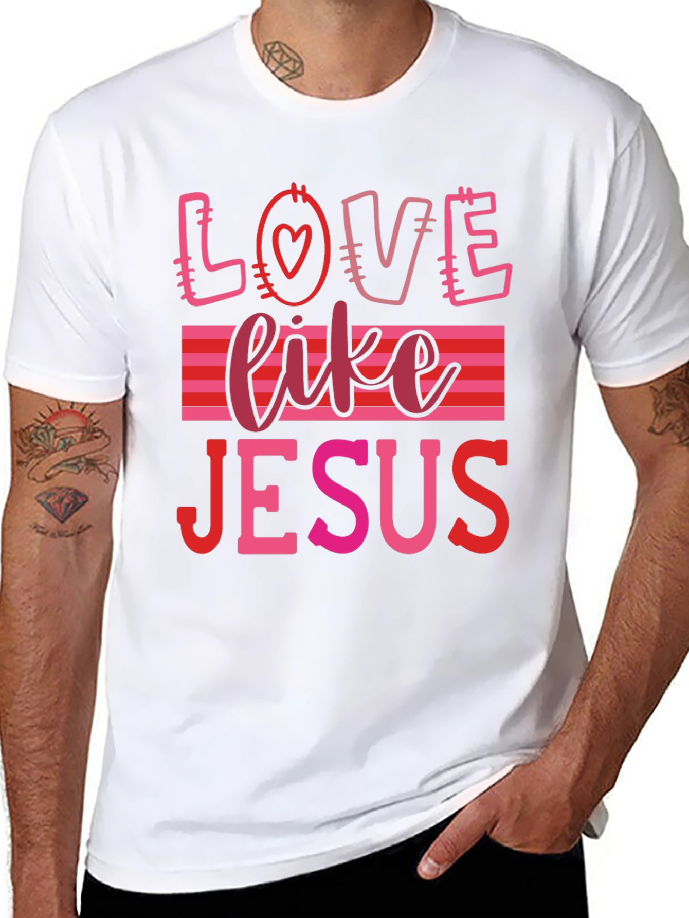 Love Like Jesus Graphic Tee - Black