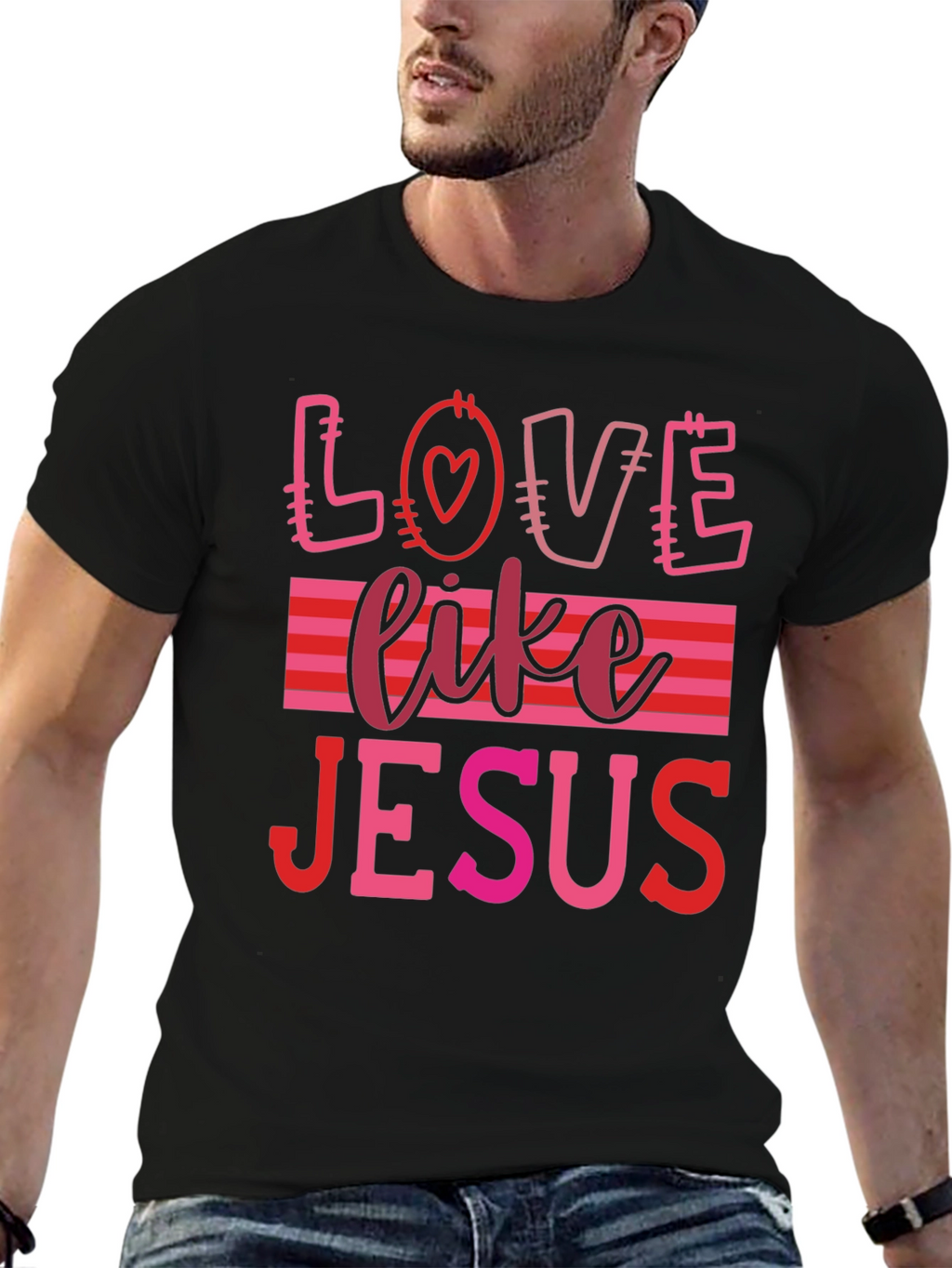 Love Like Jesus Graphic Tee - Black