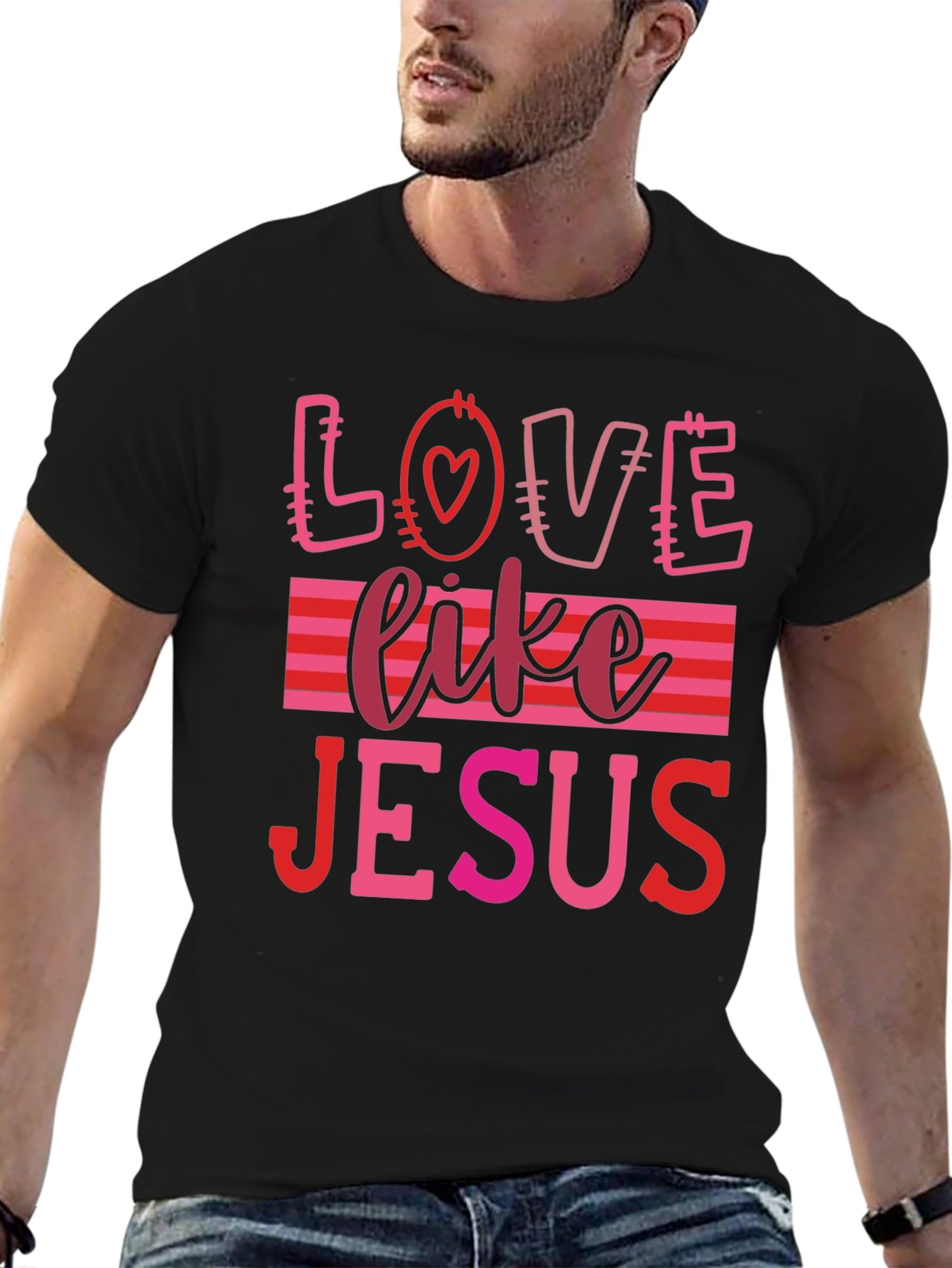 Love Like Jesus Graphic Tee - Black