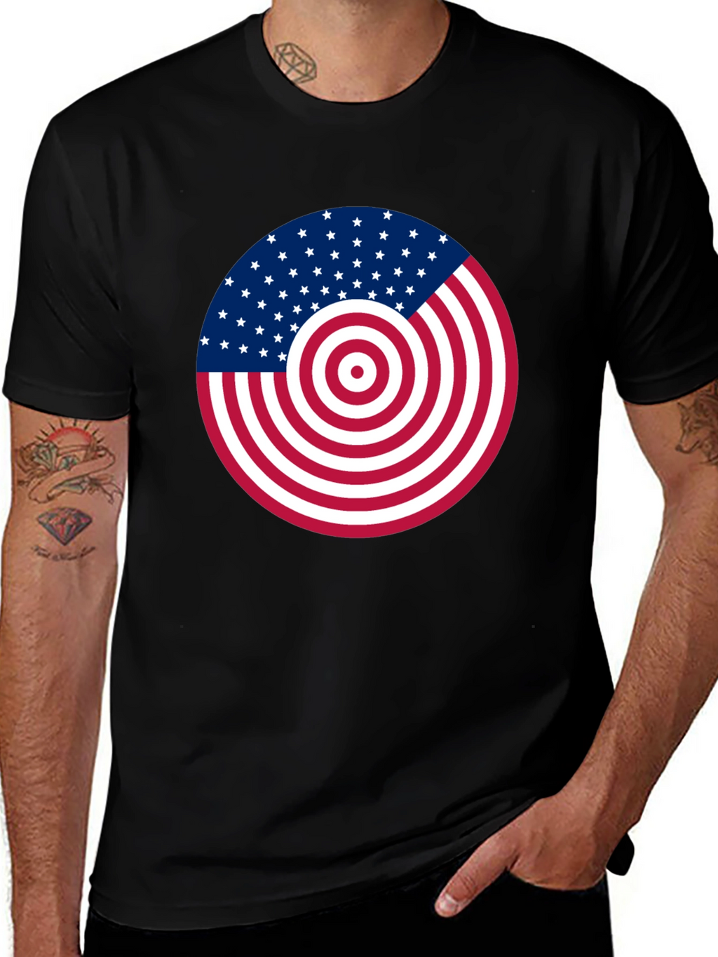 American Flag Target T-Shirt