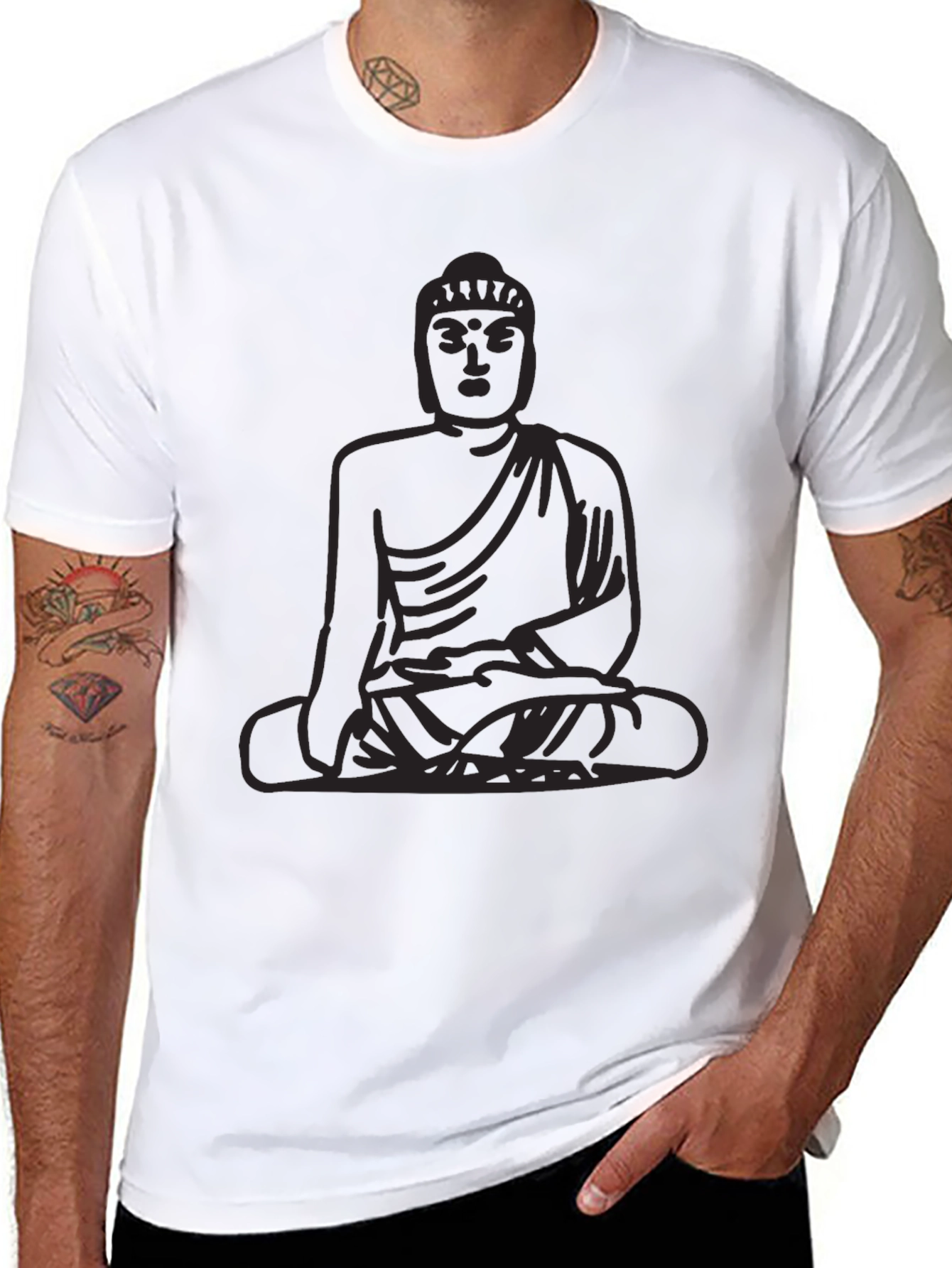 Buddha Graphic Tee - Classic Black