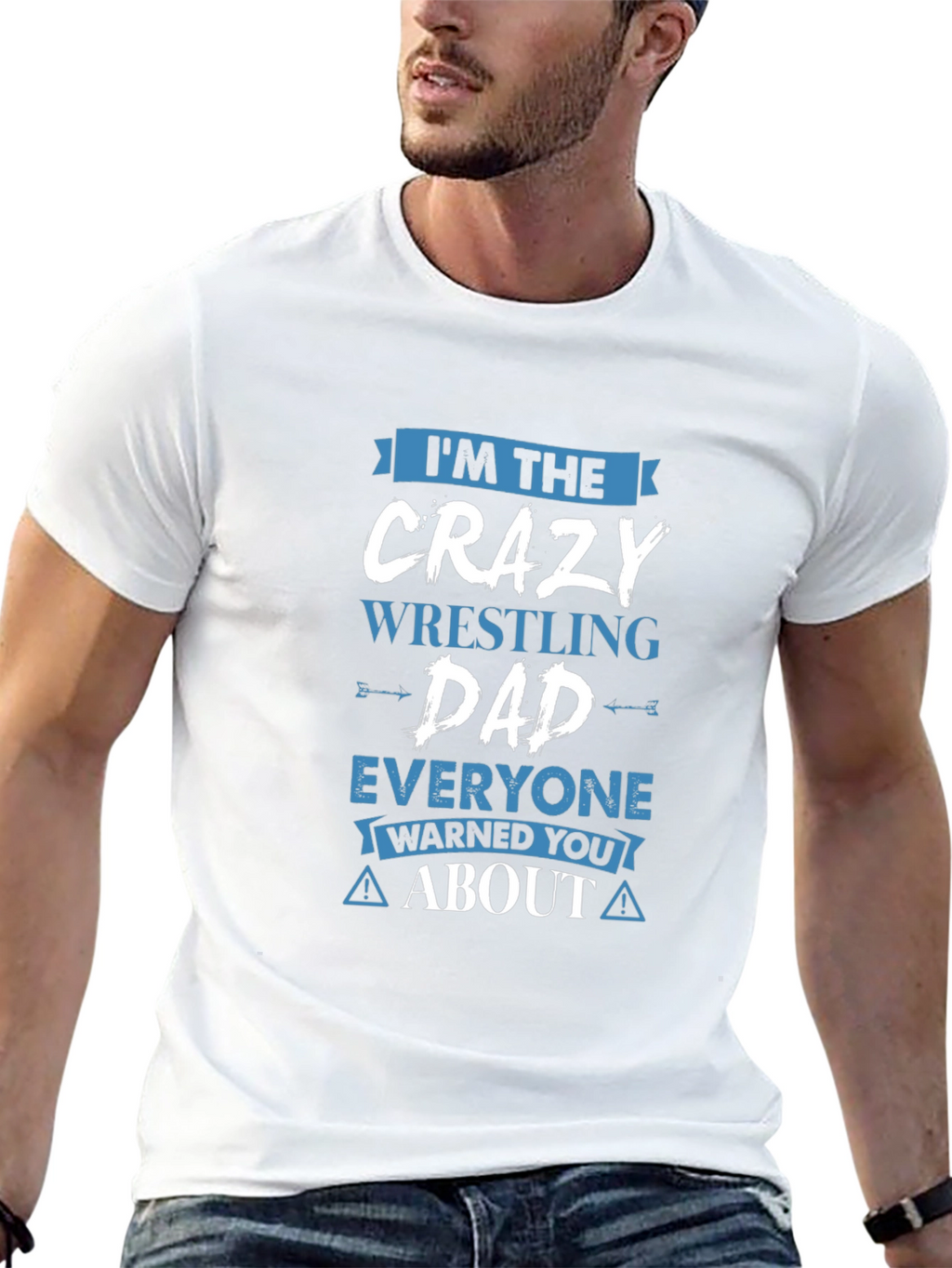 Crazy Wrestling Dad Graphic T-Shirt